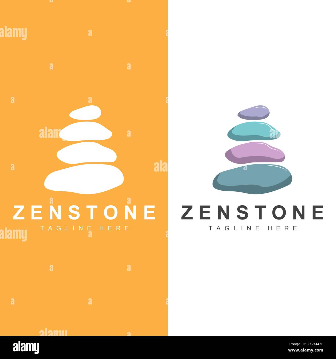 Balance Stone Logo Design, Vector Therapy Stone, Massage Stone, Hot
