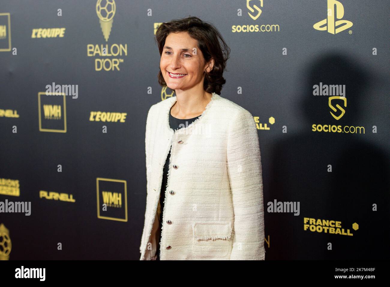 Amelie Oudea Castera, French Sports Minister, during the red carpet