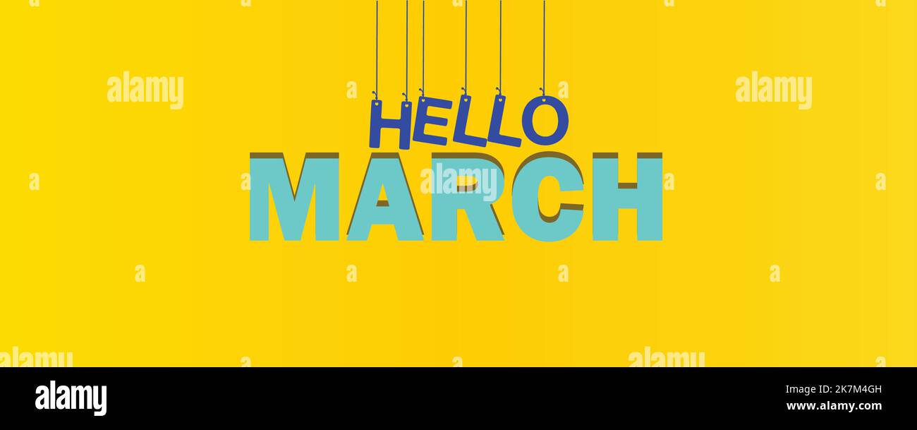 Hello may typography illustration with beautiful background Stock Vector