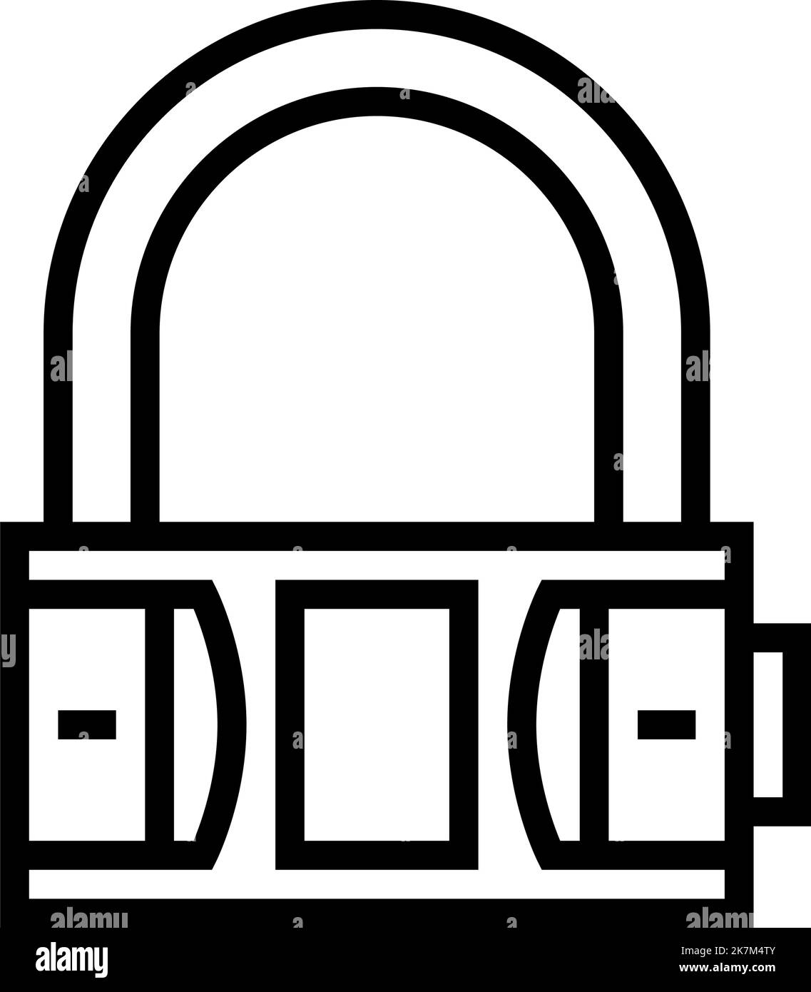 lock padlock line icon vector illustration Stock Vector Image & Art - Alamy