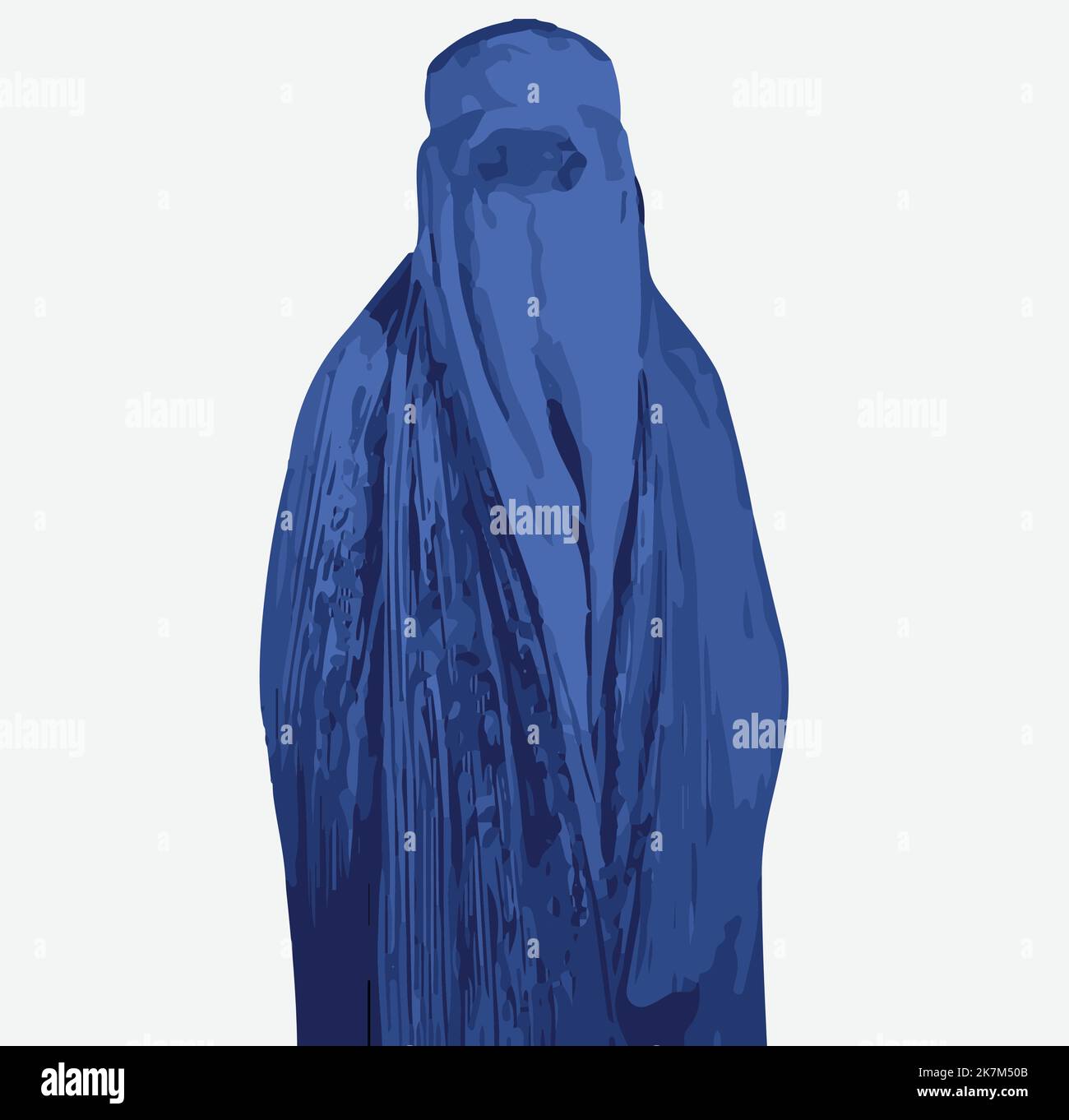 burqa, illustration muslim woman wearing burqa to cover body Stock Vector