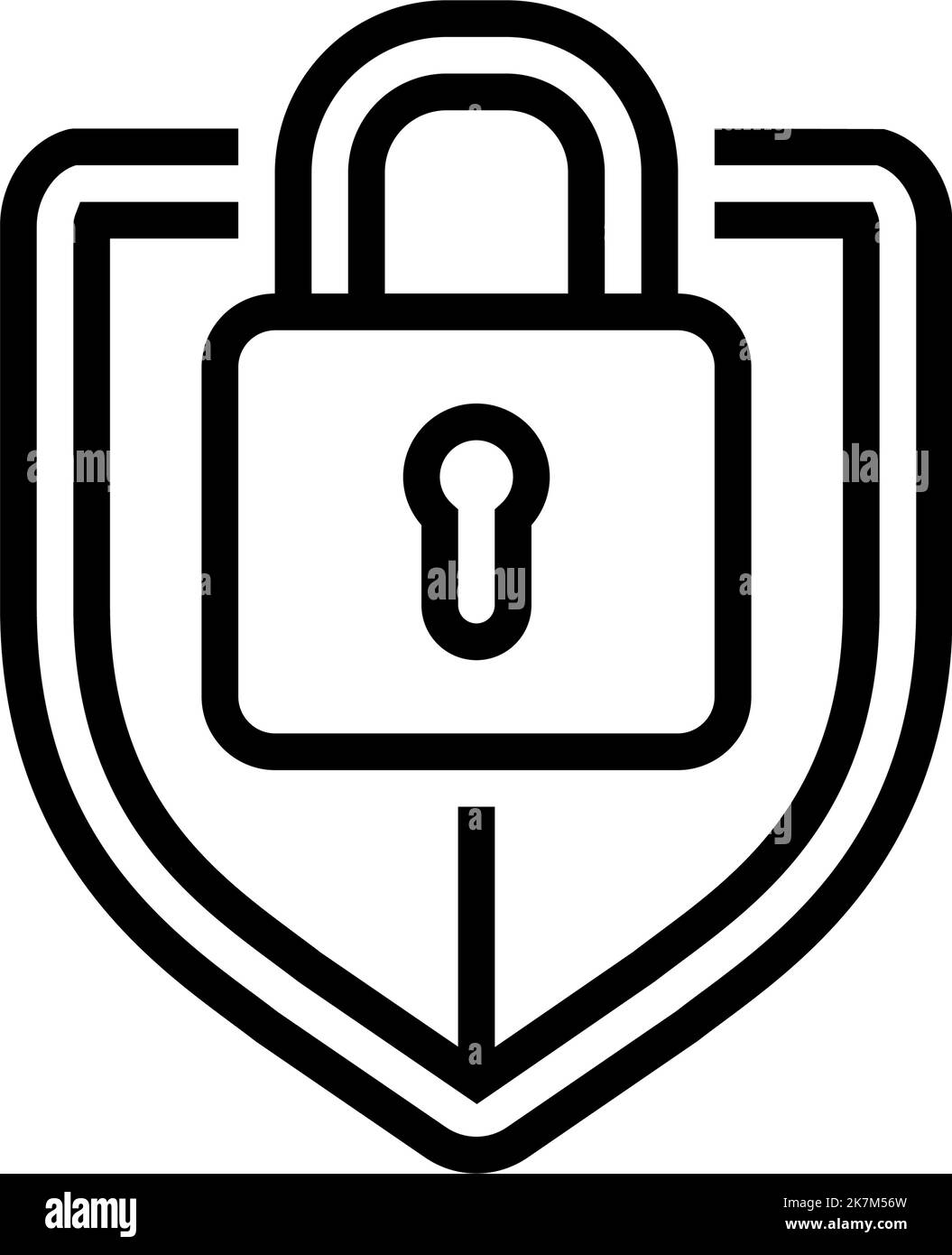 protection padlock line icon vector illustration Stock Vector Image ...
