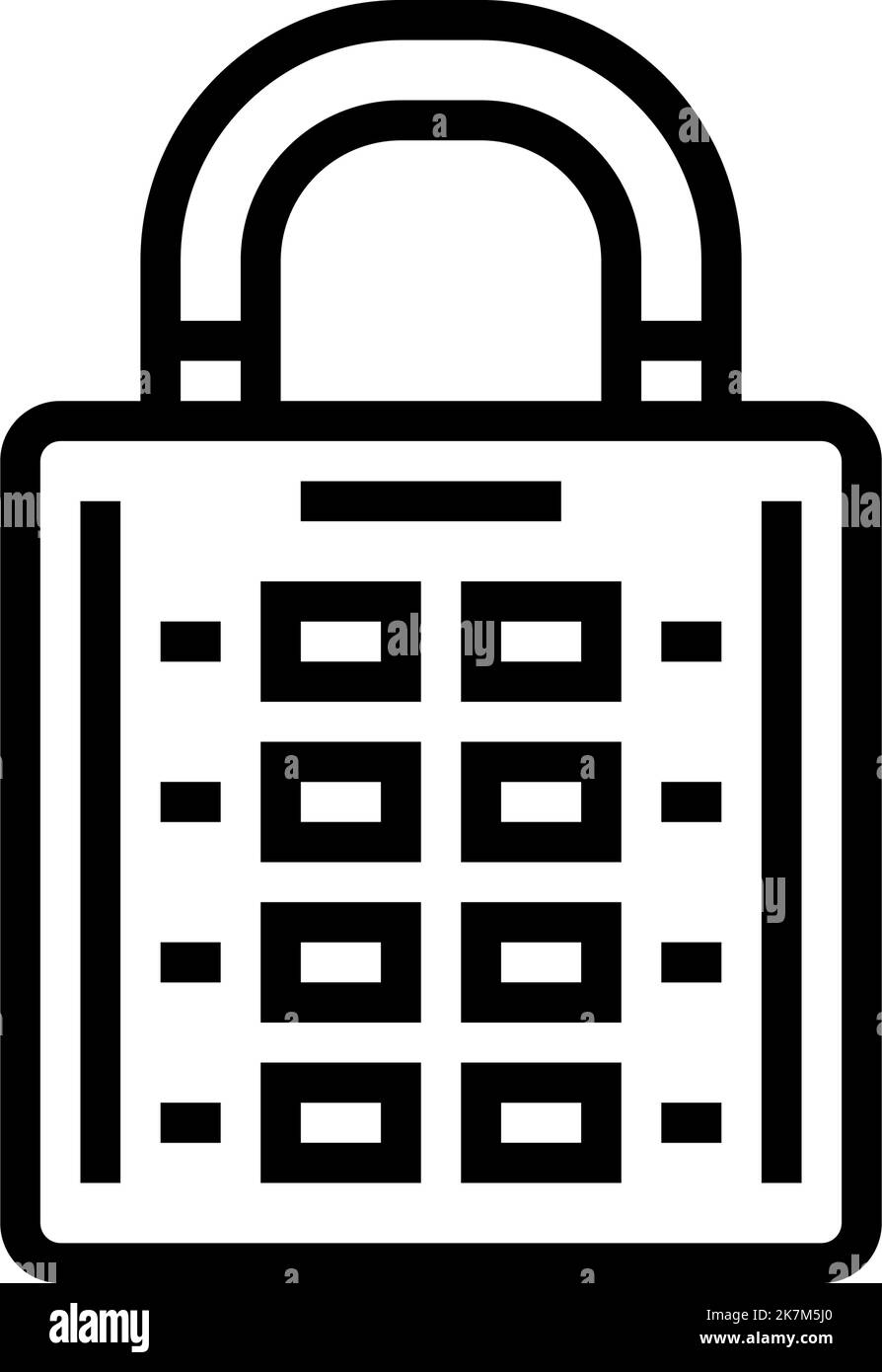 secret padlock line icon vector illustration Stock Vector Image & Art ...