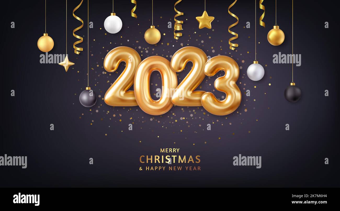 Happy new year 2023 greeting card Stock Vector Images - Alamy