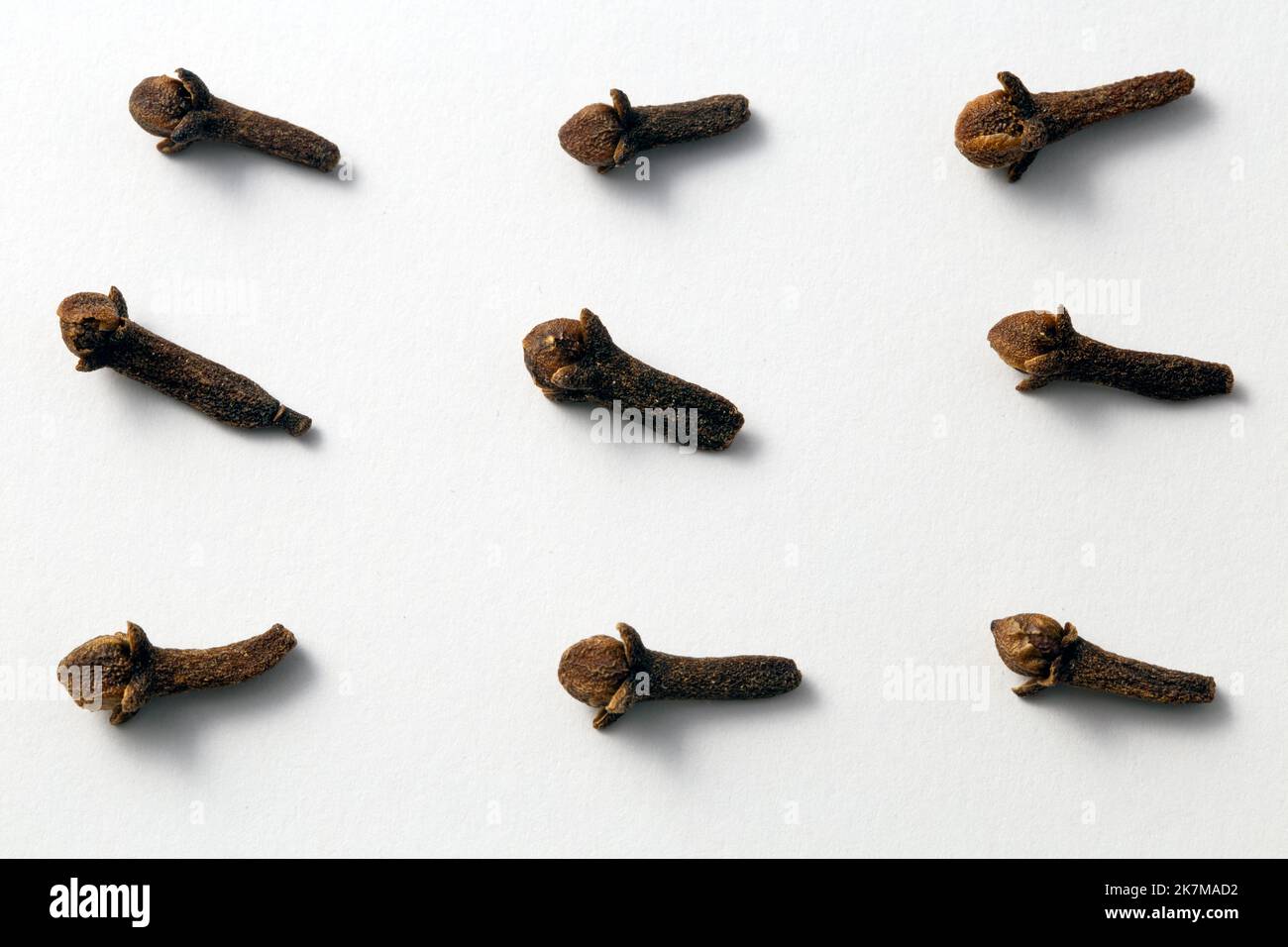 dried cloves on a white background Stock Photo