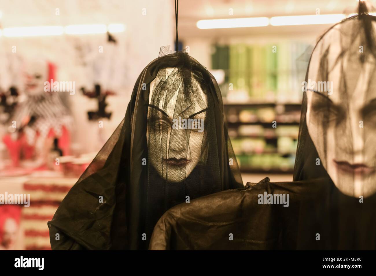 Styrofoam ghost monster Halloween Costume Store Stock Photo Alamy