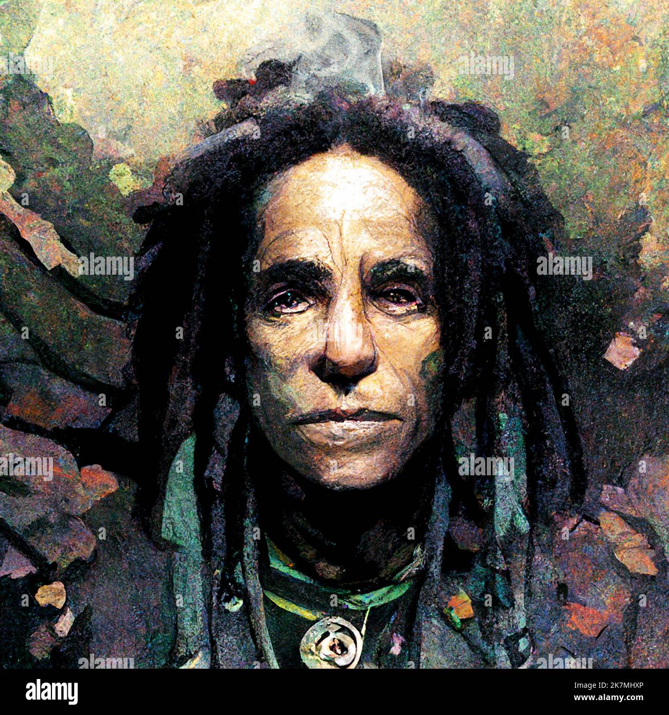 old Indian shaman portrait 3d illustration Stock Photo Alamy