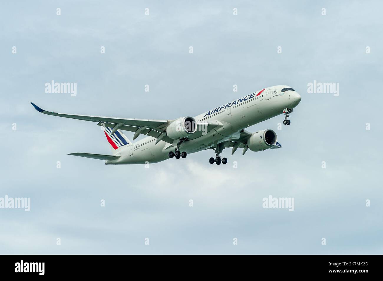 Air France Airbus A350941 on final approach into Singapore Changi