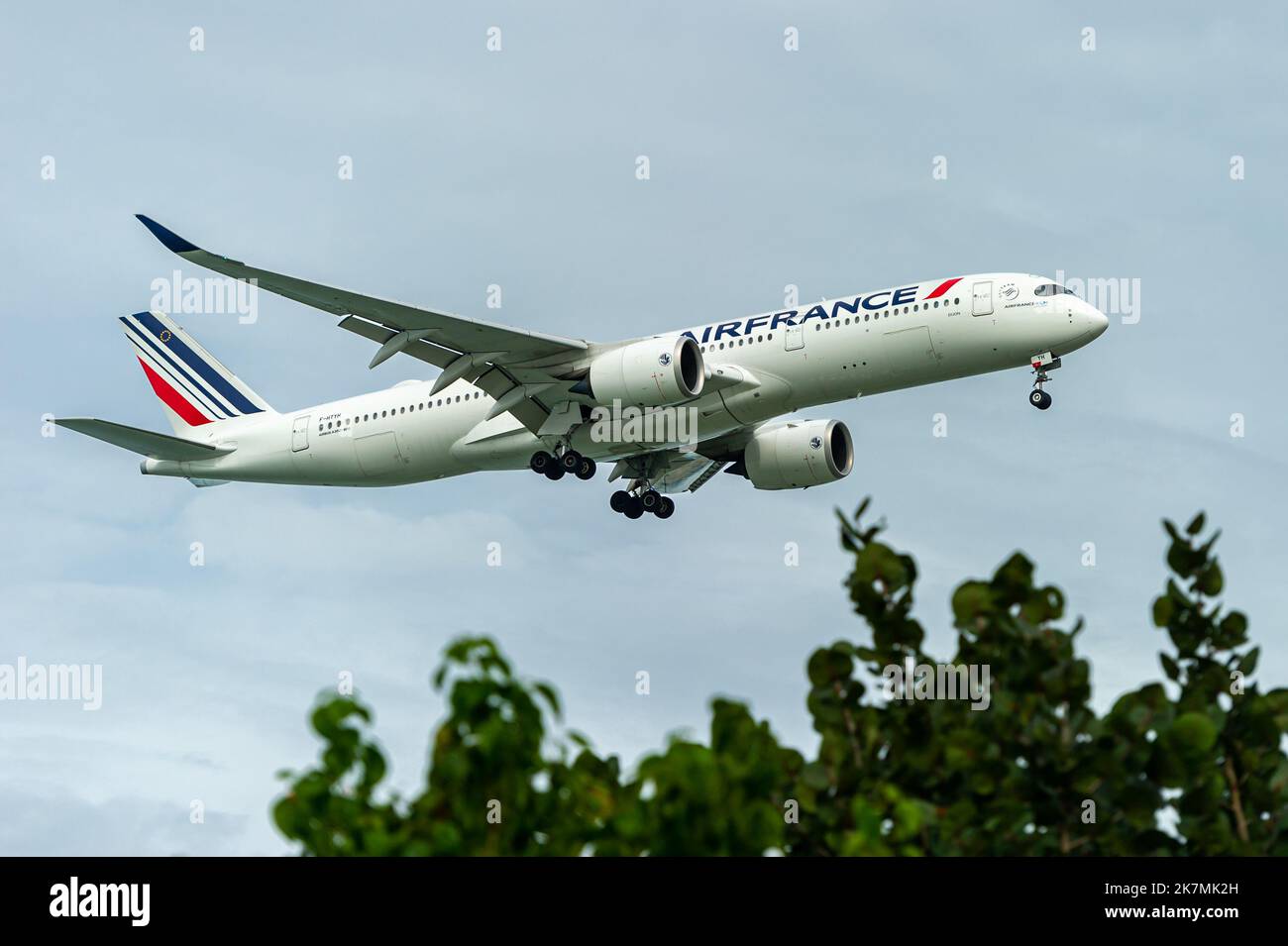 Air France Airbus A350941 on final approach into Singapore Changi