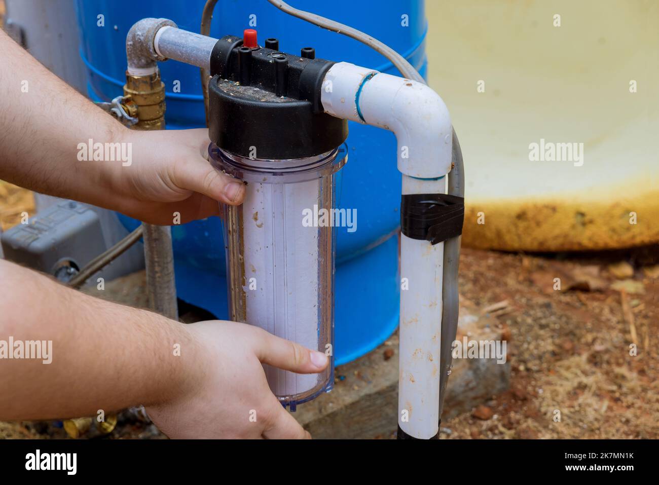 Replace replaceable filters for cleaning water near home by