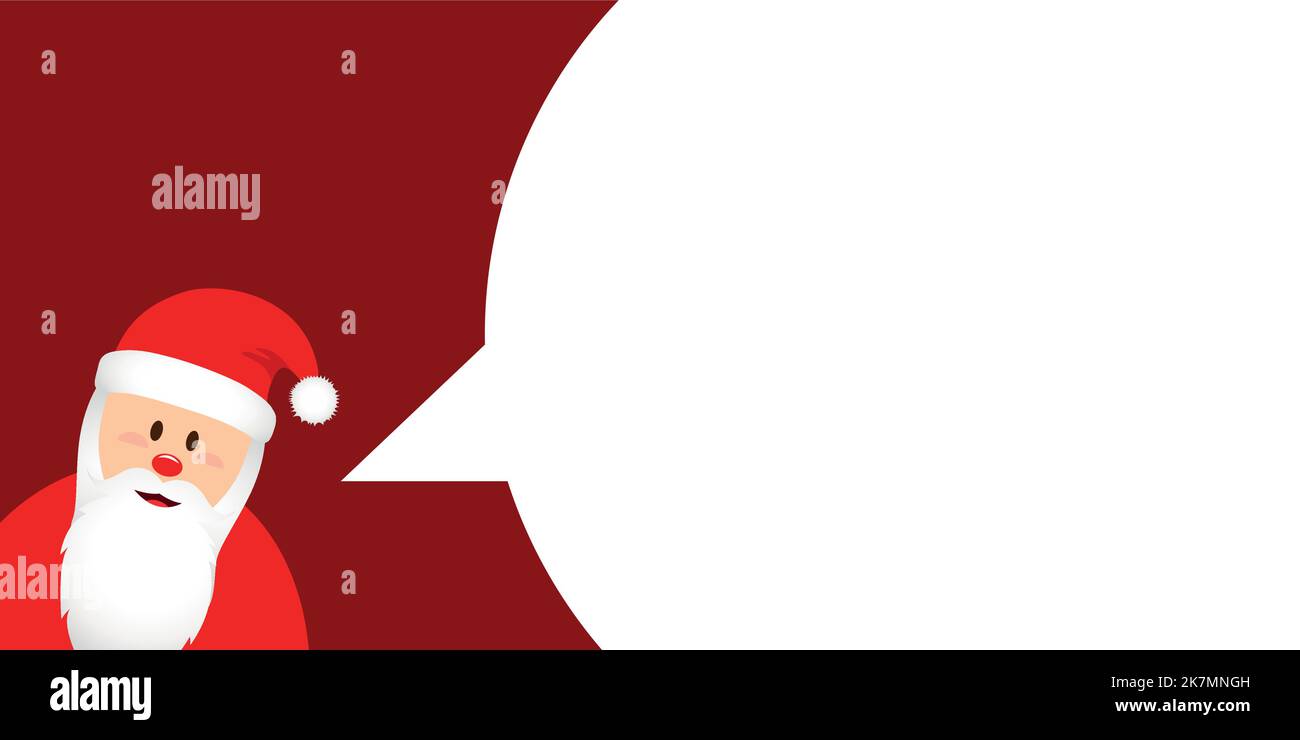 cute santa claus speech bubble red christmas banner Stock Vector Image
