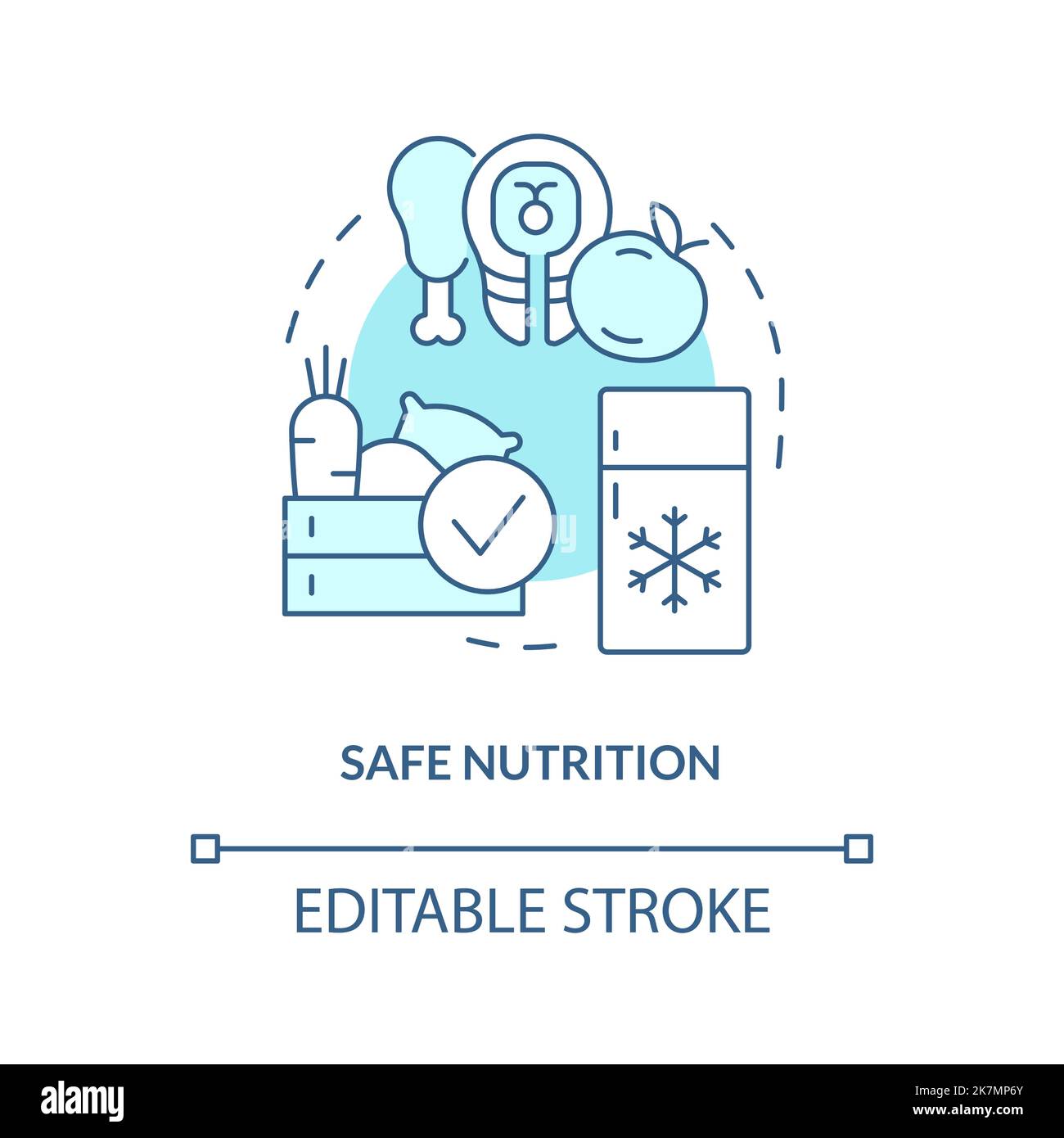 Safe nutrition turquoise concept icon Stock Vector Image & Art - Alamy