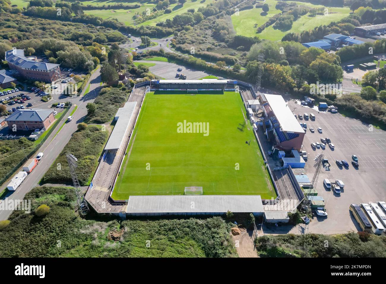 Weymouth, Dorset, UK. 18th October 2022. General view from the air of
