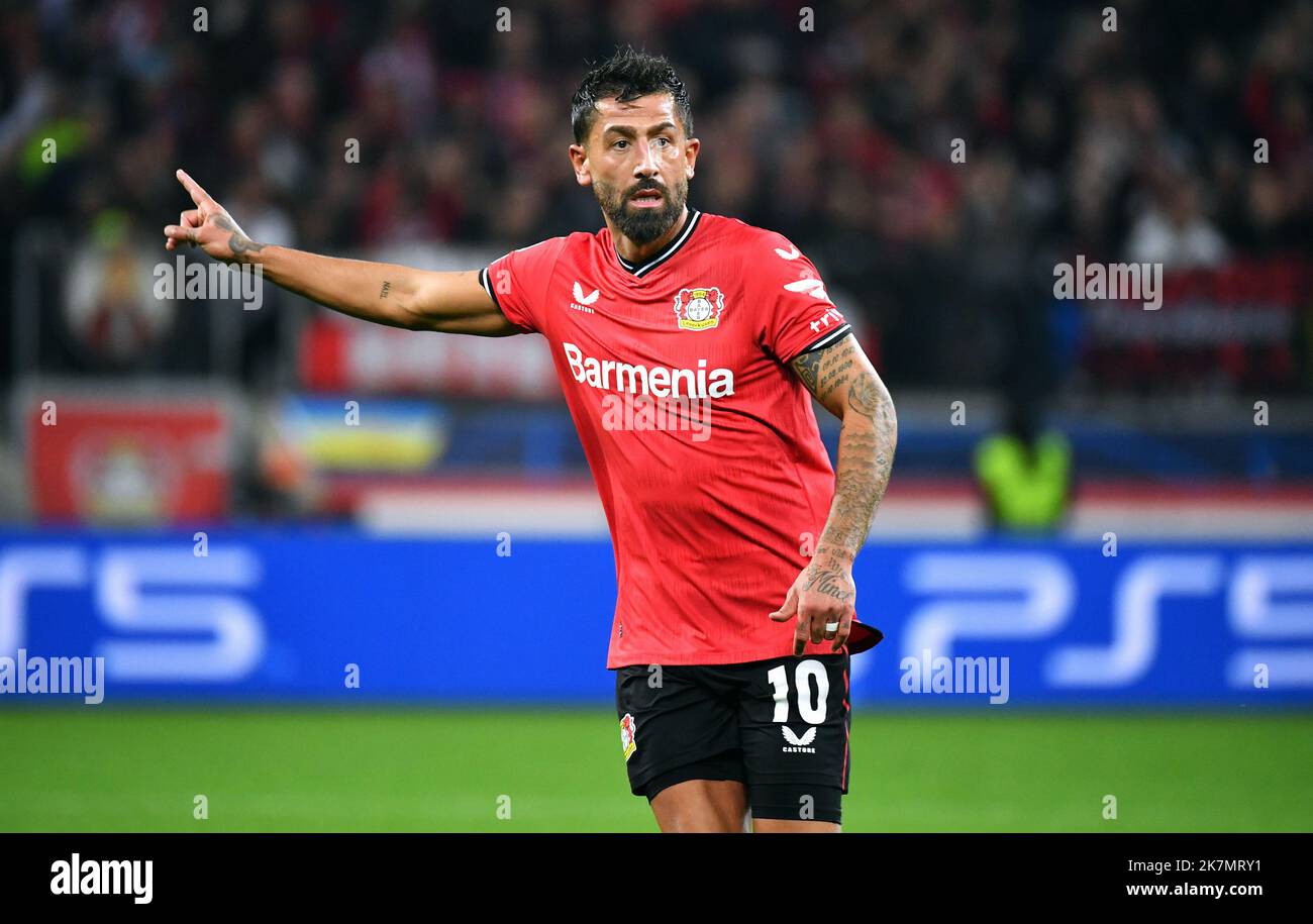 Champions League, BayArena Leverkusen; Bayer Leverkusen vs FC Porto; Kerem Demirbay Stock Photo