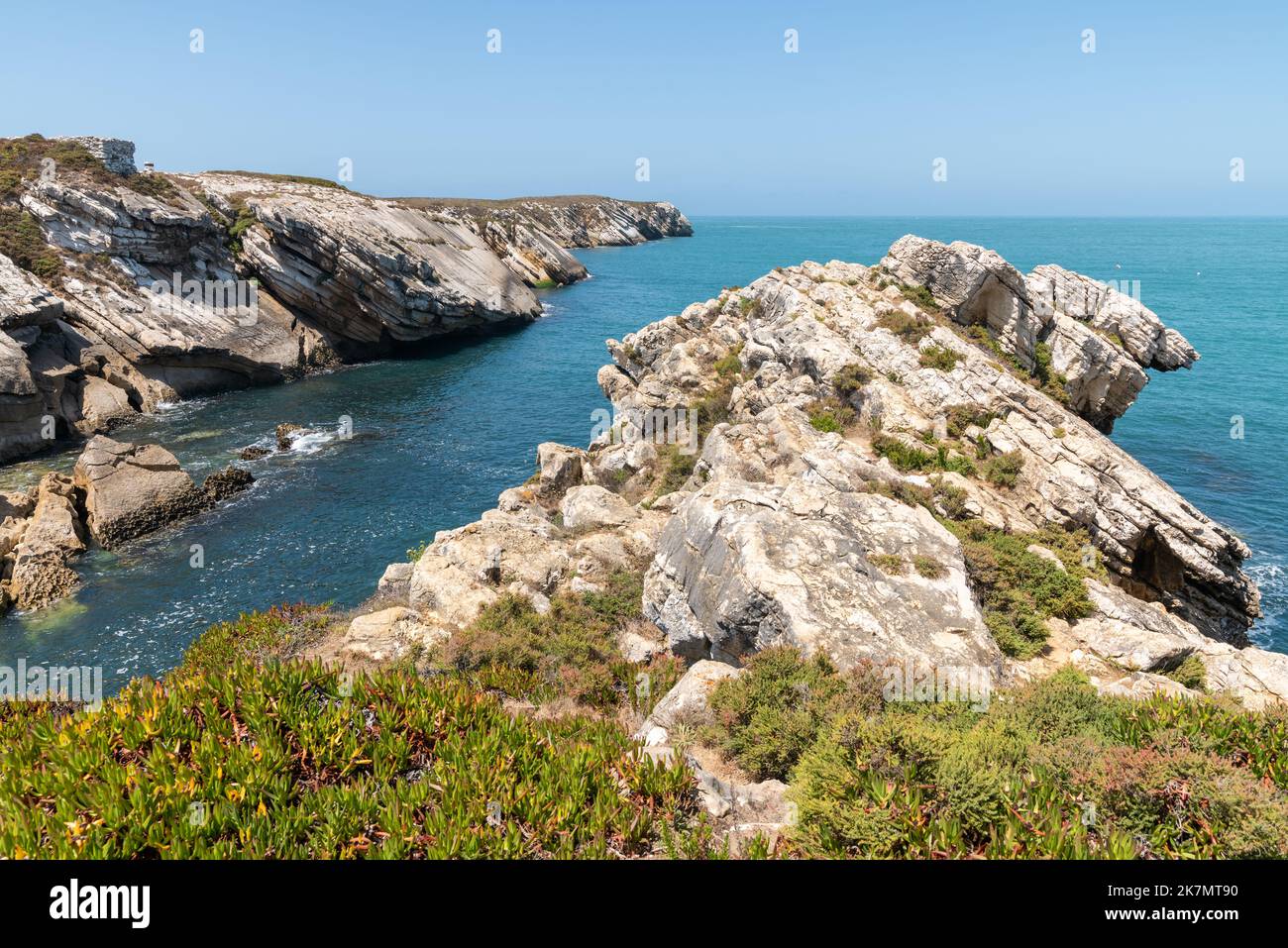 Basleal The Baleal rocky coast in Portugal Stock Photo - Alamy