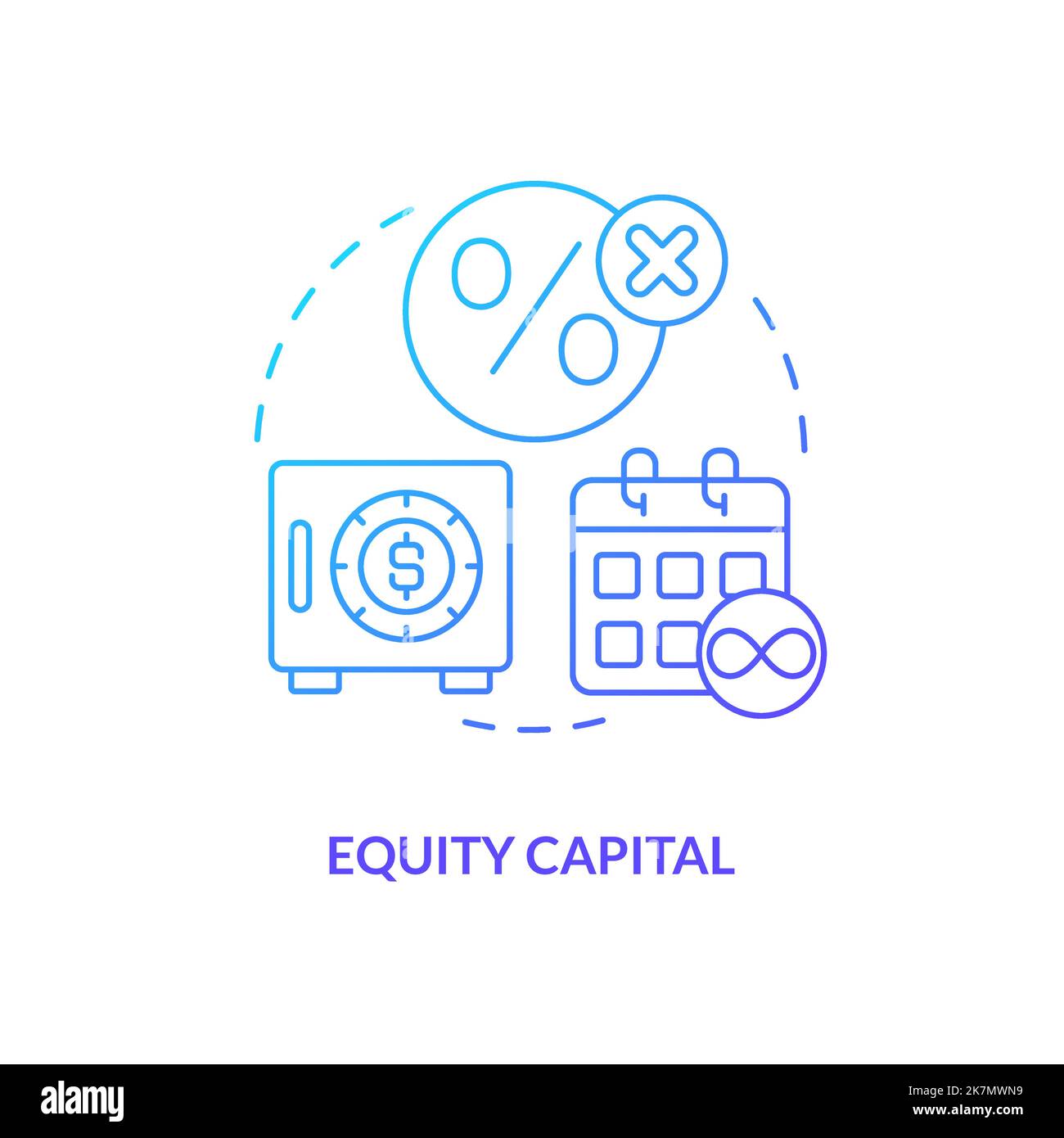Equity capital blue gradient concept icon Stock Vector Image & Art Alamy