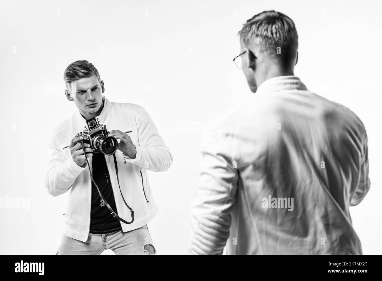 beauty and fashion. similar appearance. male friendship. men friends ...