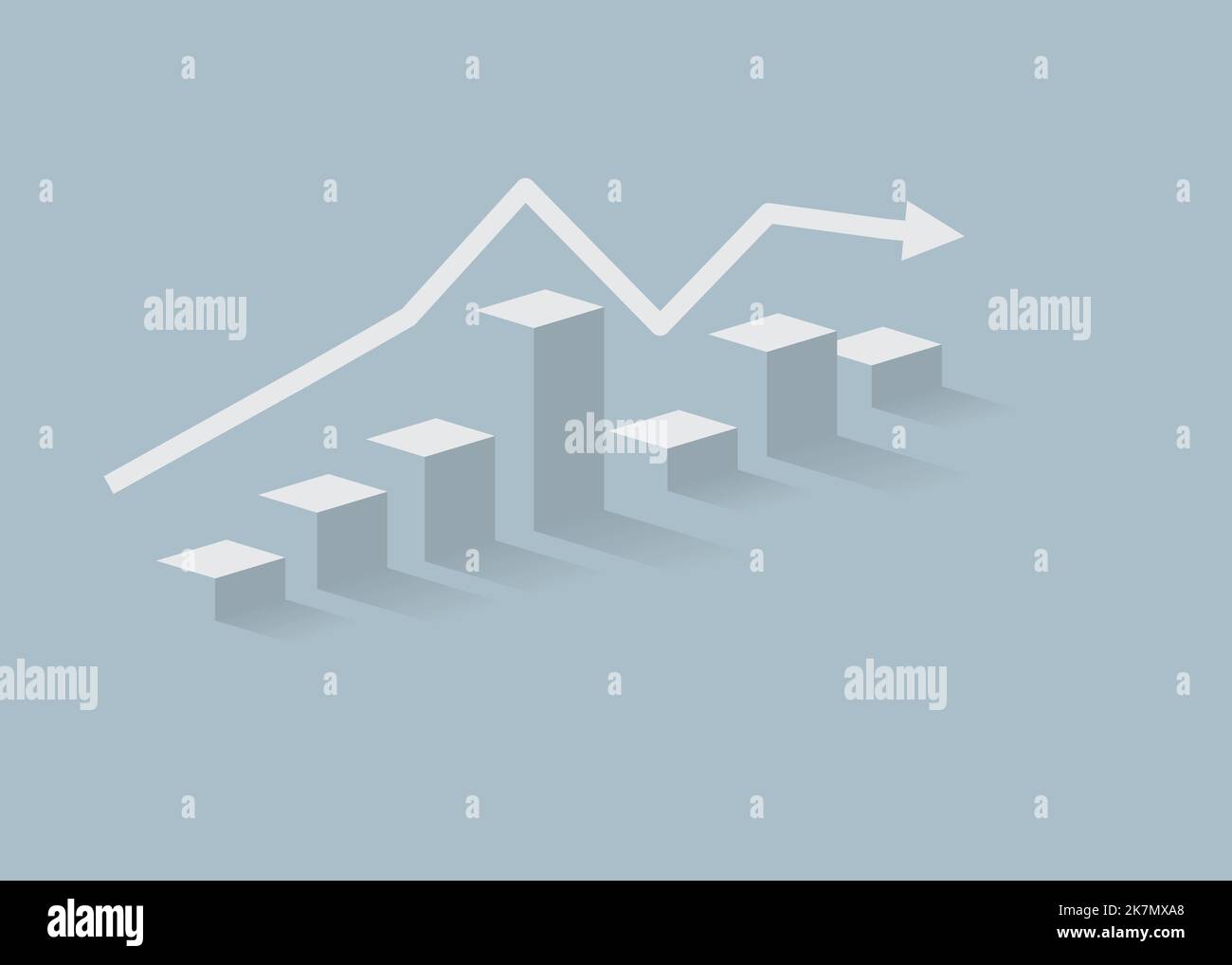 Chart symbol that goes up and down Stock Photo Alamy