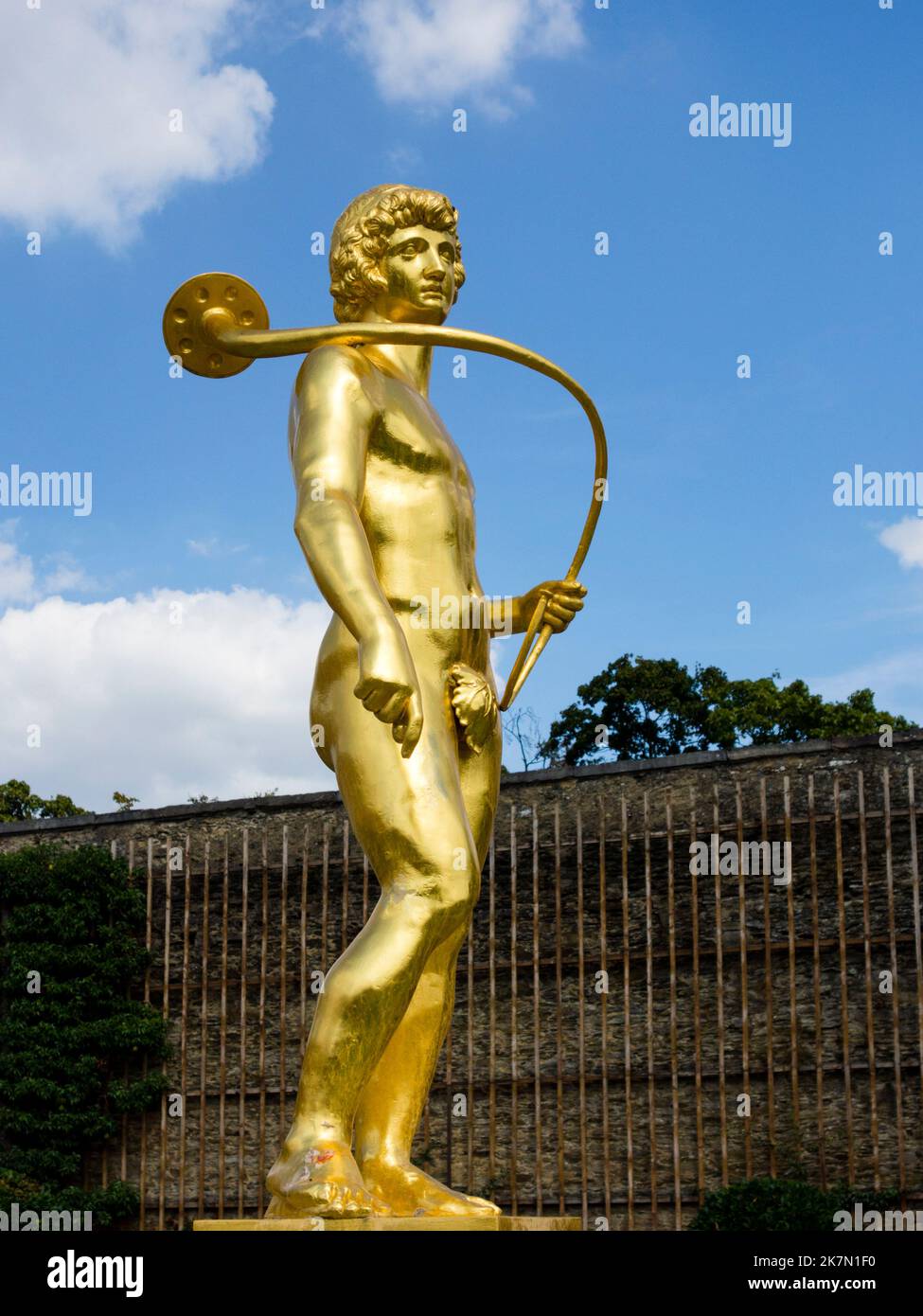 Statue In The Garden Of Weilburg Castle (Westerwald Region Stock Photo