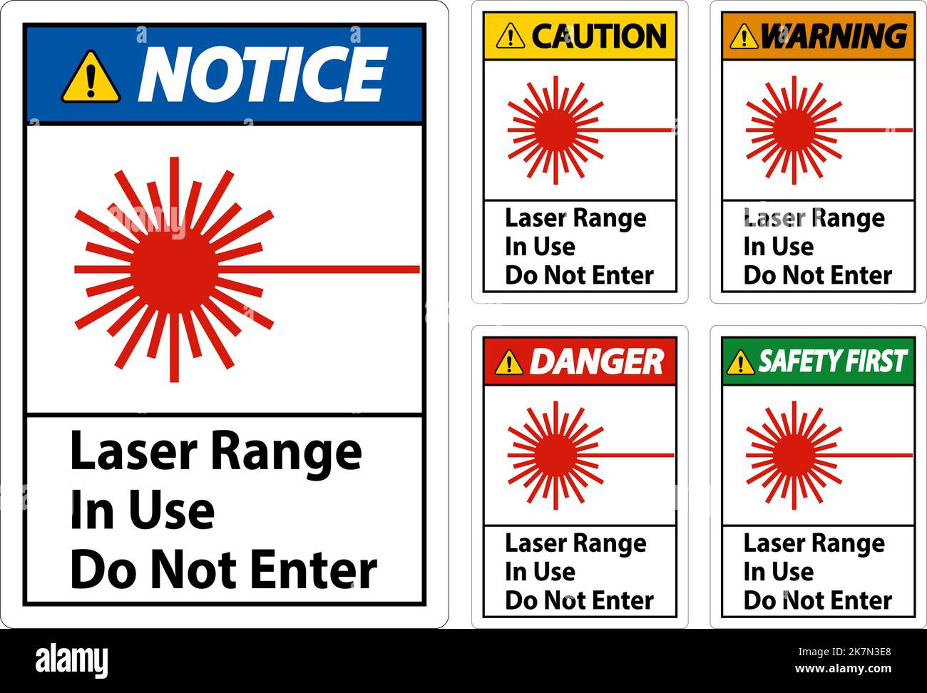 Laser Range In Use Do Not Enter Sign Stock Vector Image & Art Alamy