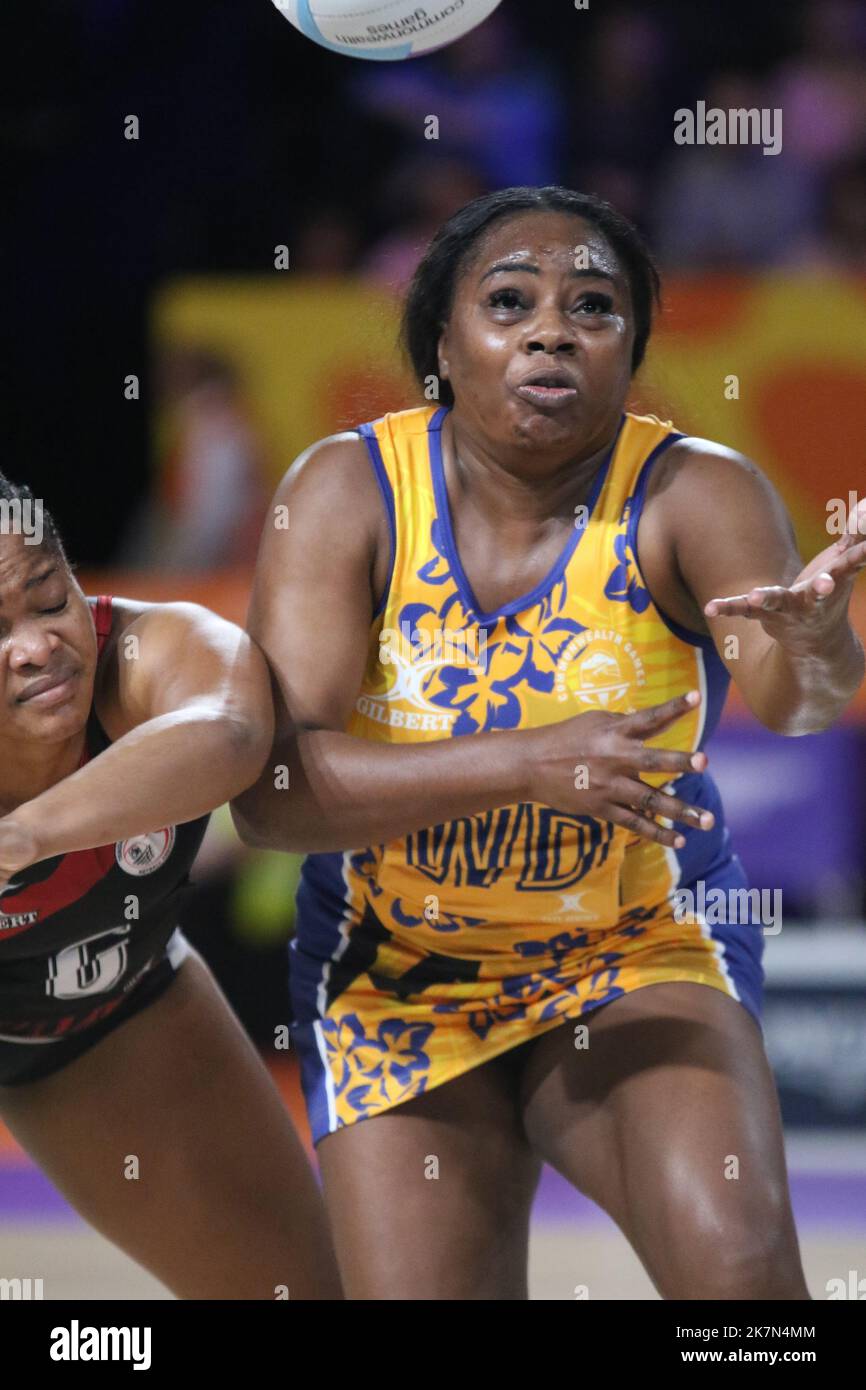 Samantha BROWNE of Barbados in the women's netball between Barbados v Trinidad & Tobago at the Samantha BROWNE of Barbados in the women's netball between Barbados v Trinidad & Tobago at the