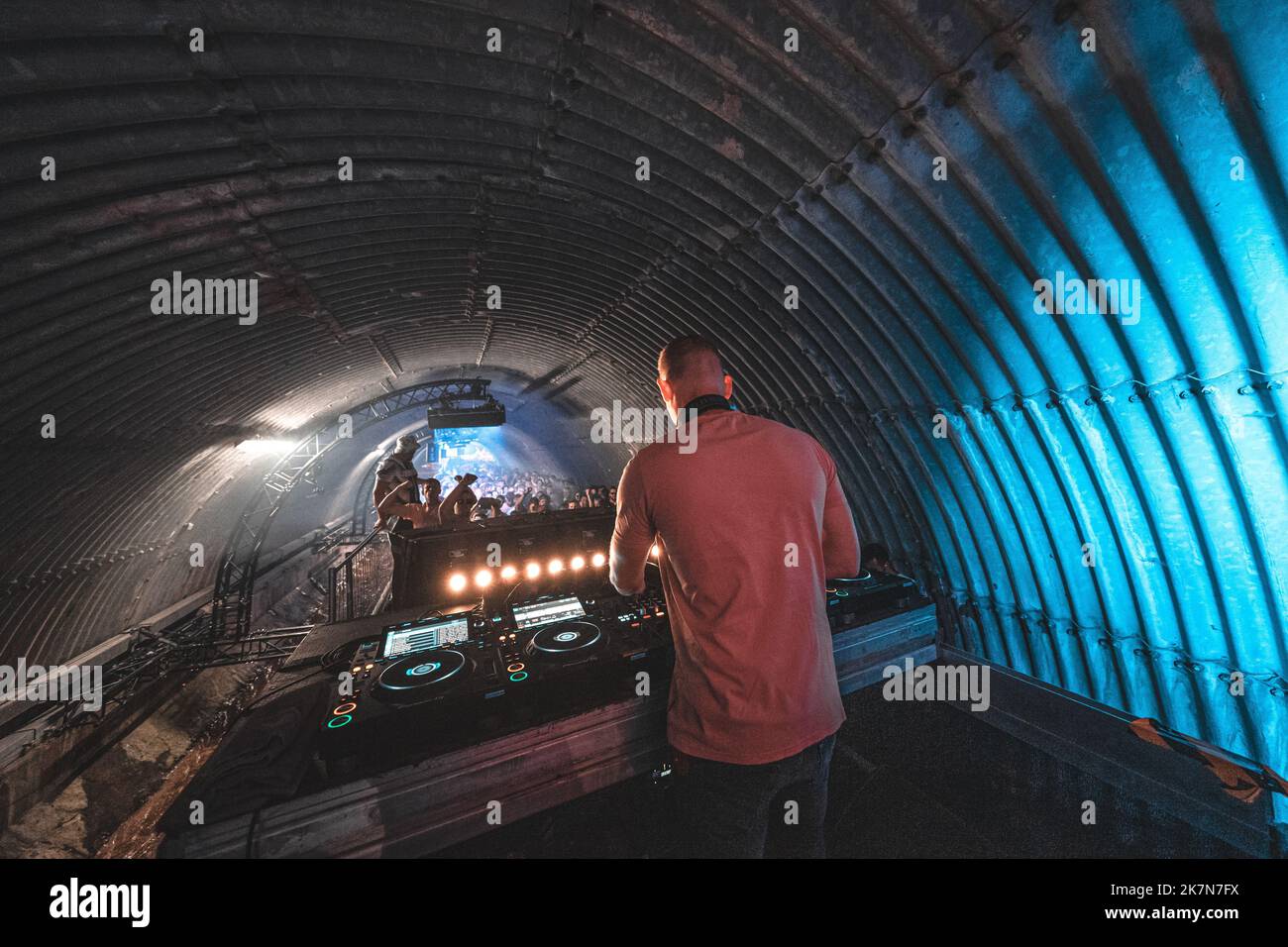 The DJ during a concert at "Electric Love Festival" 2022 in Austria at