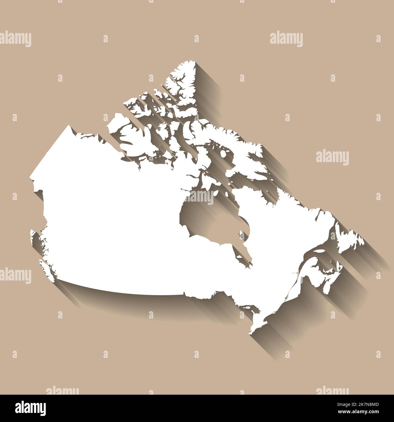 Canada vector country map silhouette Stock Vector Image & Art - Alamy