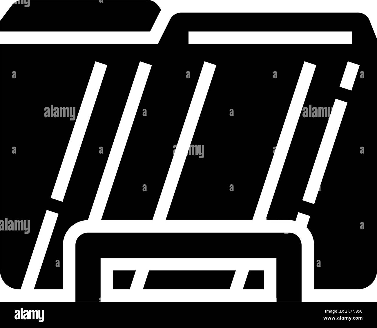 computer folder glyph icon vector illustration Stock Vector Image & Art ...