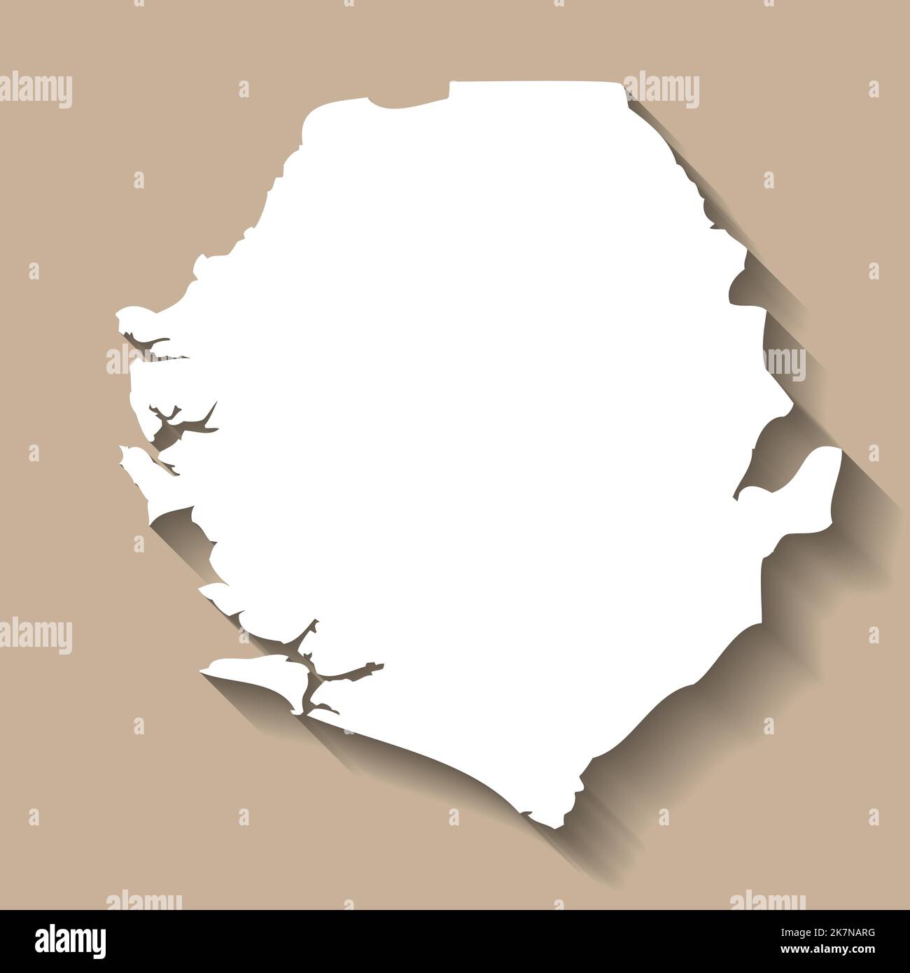 Blank sierra leone map hi-res stock photography and images - Alamy