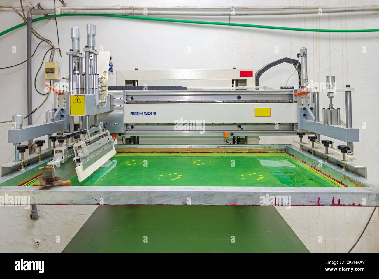 Automatic Silk Screen Printing Machine Print Office Stock Photo Alamy