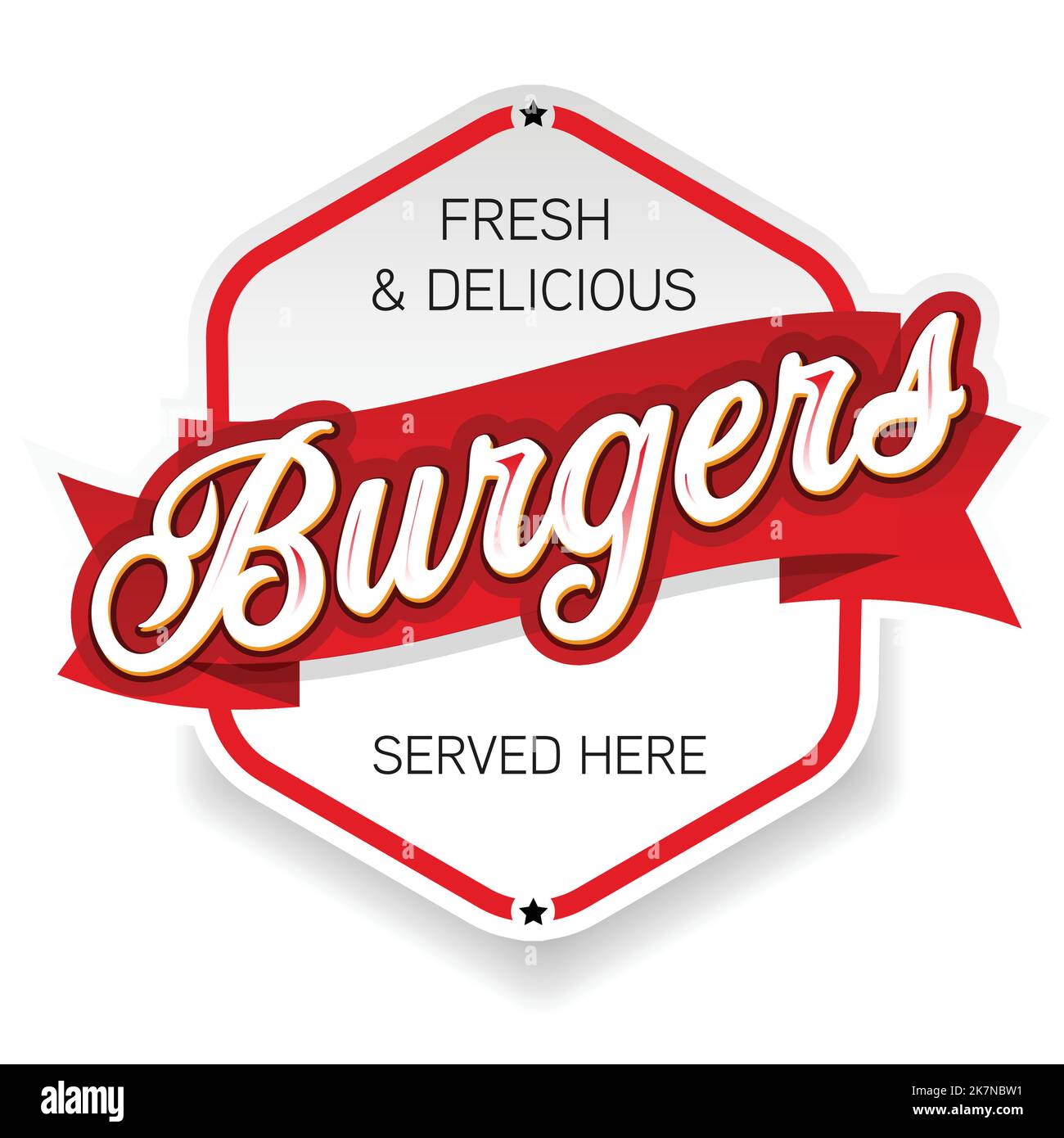 Vintage Burgers sign logo lettering Stock Vector