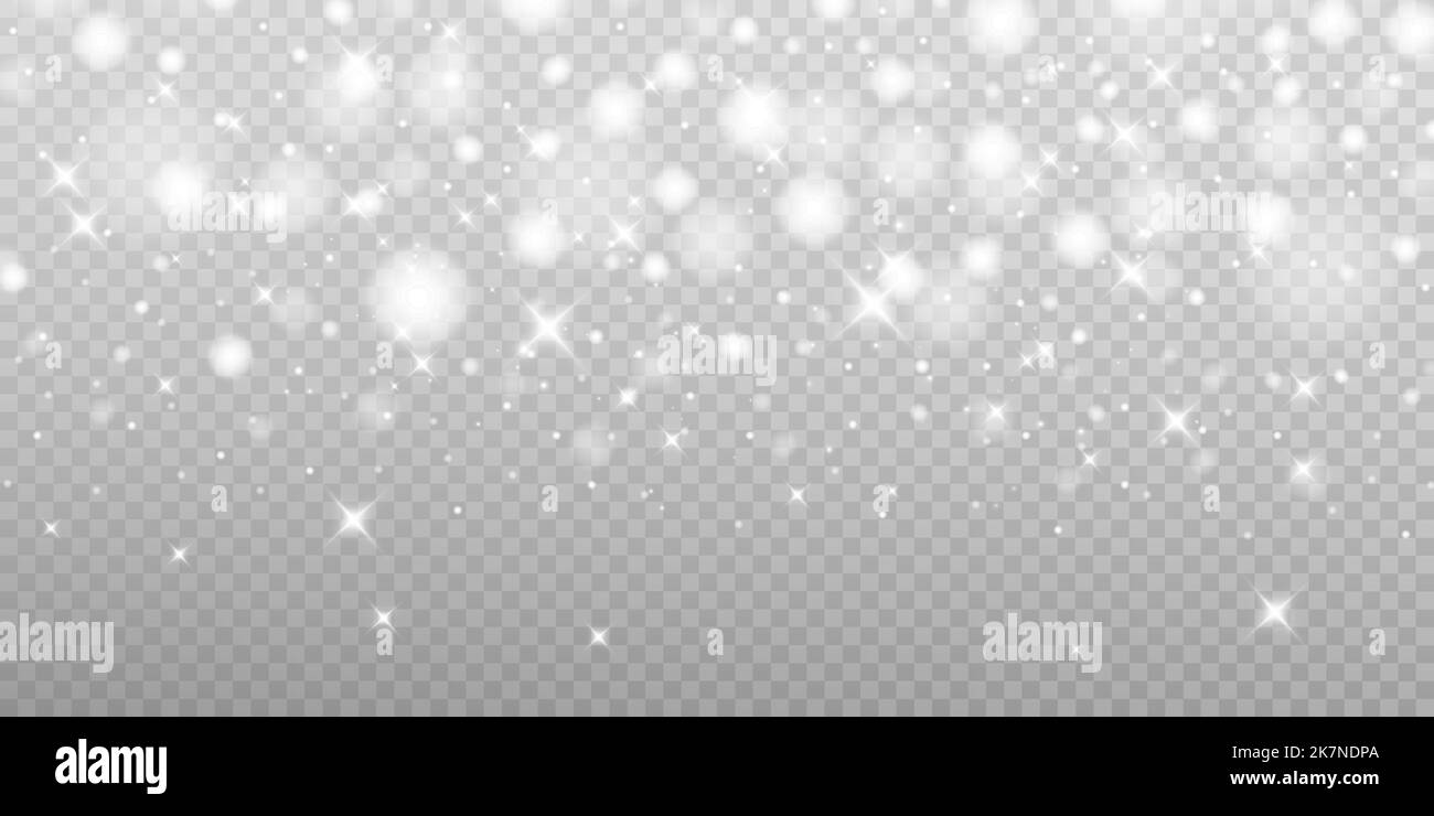 Shining bokeh isolated on transparent background. Light isolated lights. Transparent blurry shapes. Abstract light effect. Vector illustration. Stock Vector