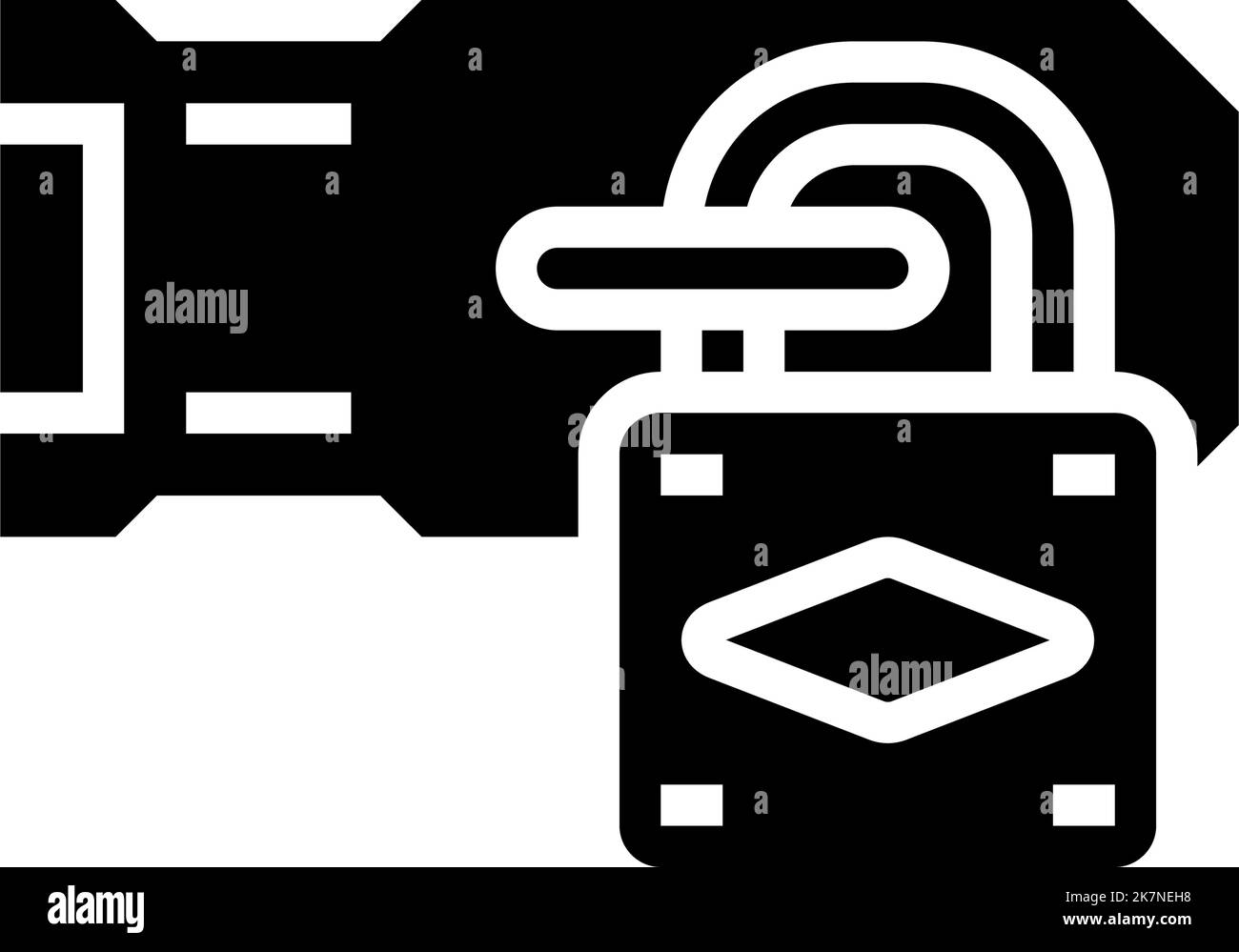 door padlock glyph icon vector illustration Stock Vector Image & Art ...