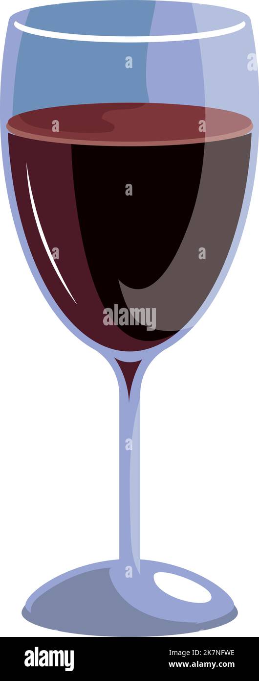 Red wine glass cartoon icon. Alcohol beverage Stock Vector Image & Art