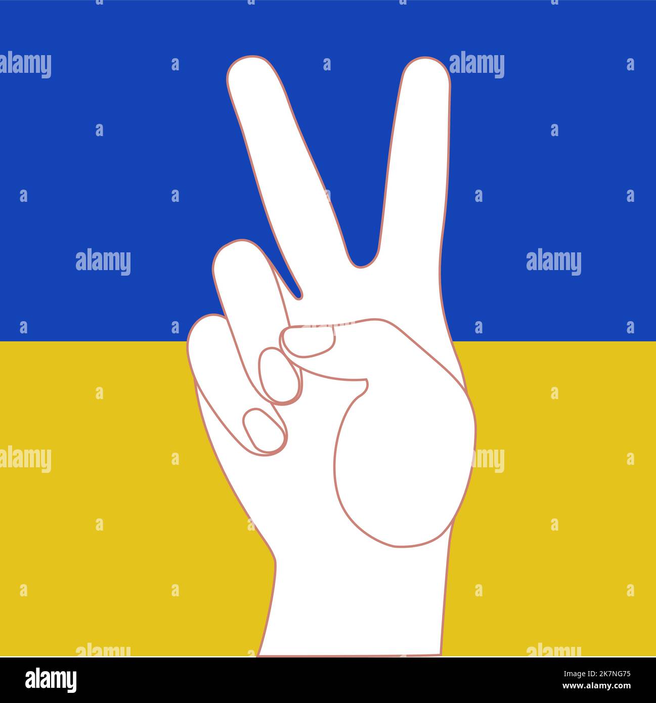 Peace hand gesture sign in fingers. Stock Vector