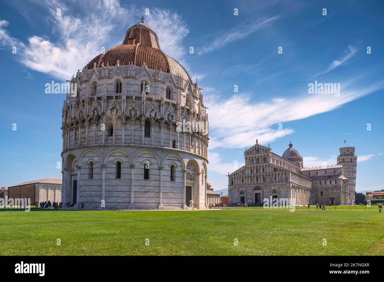 Pisa, Italy, leaning tower of Pisa and Duomo Stock Photo