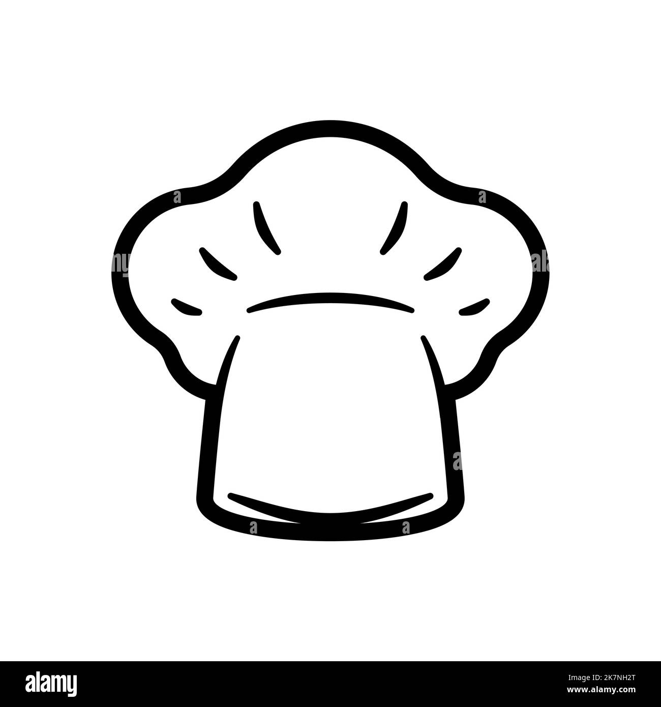 Chef's hat isolated. kitchener cap. Vector illustration Stock Vector