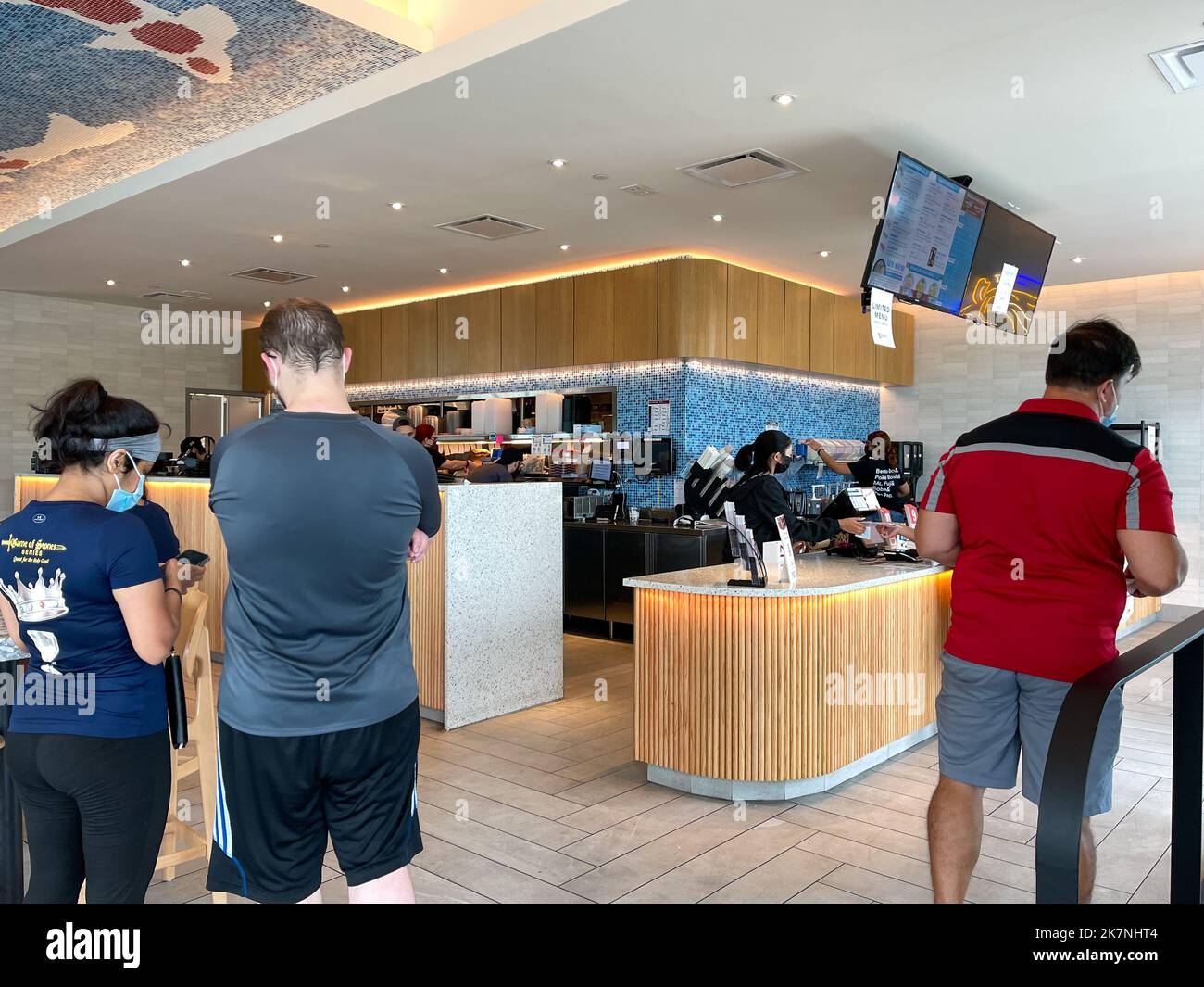 Orlando, FL USA June 18, 2021 People waiting on their orders at a