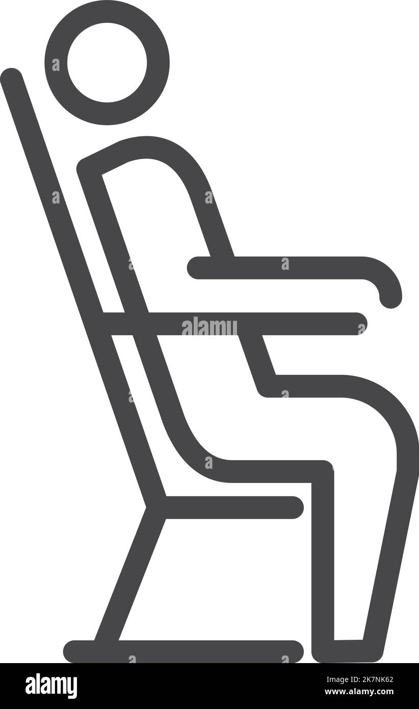 Passanger seat line icon. Transport safety sign Stock Vector Image ...