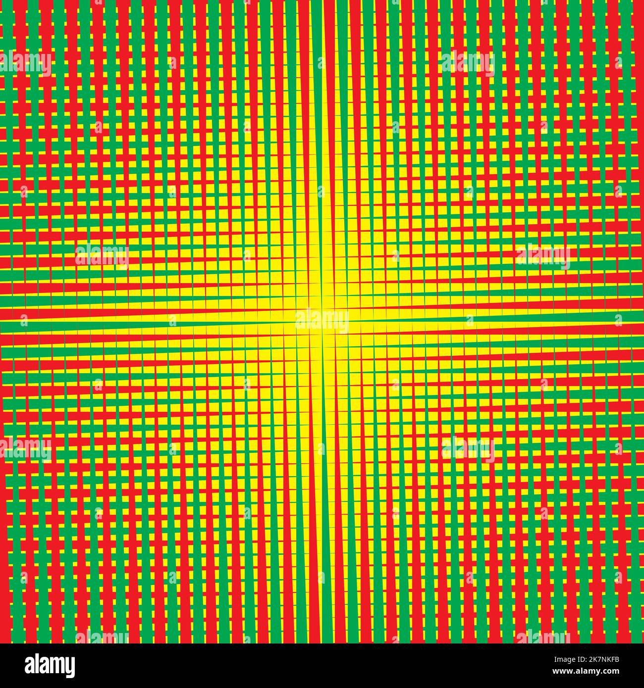 Abstract ceiling project red green yellow plaid like background designer cut Stock Vector