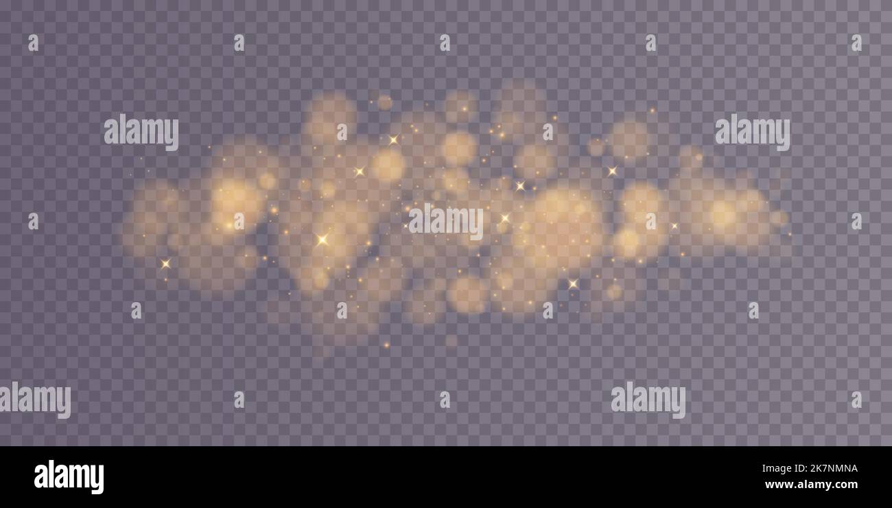 Shining bokeh isolated on transparent background. Light isolated lights ...