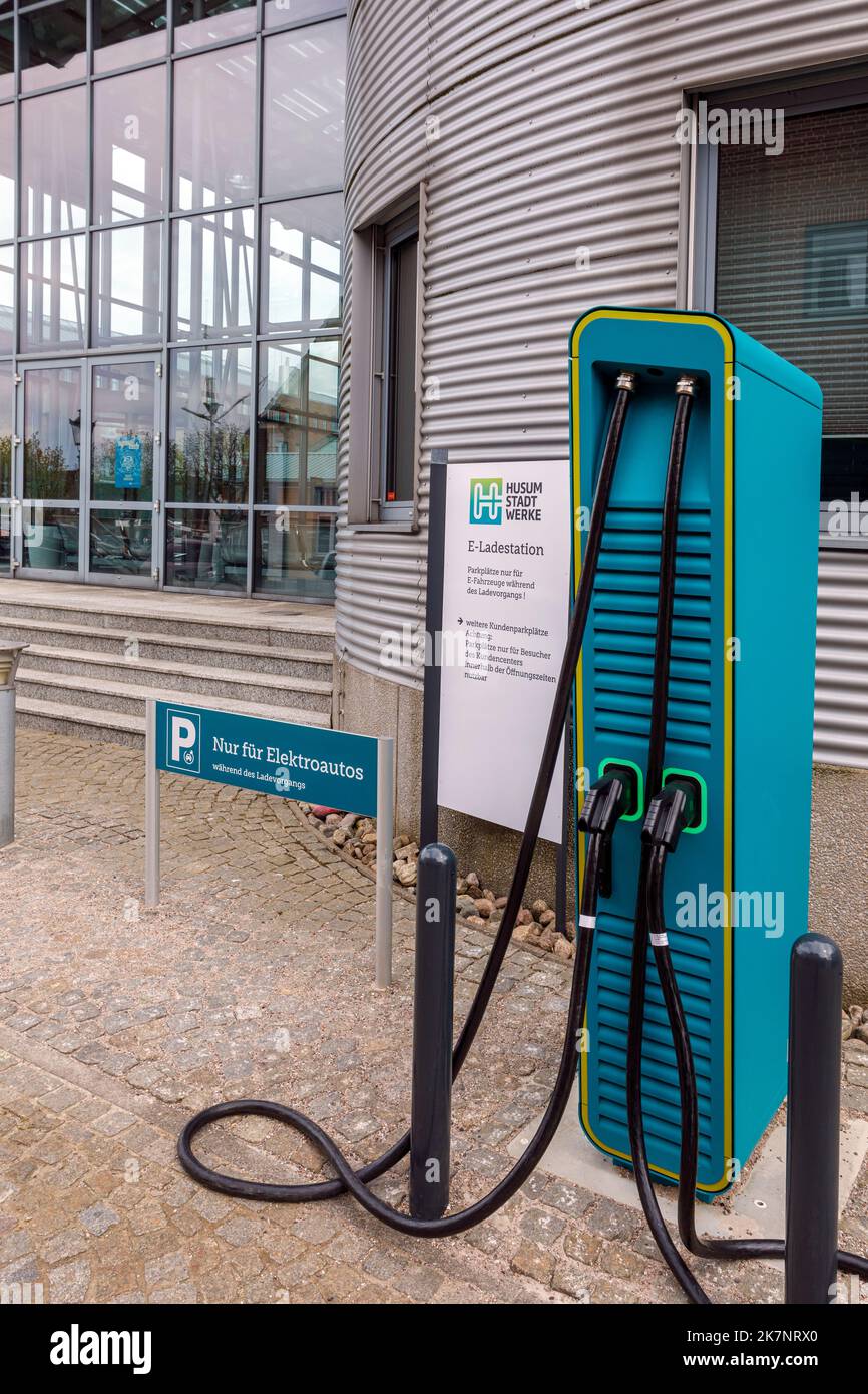 Stadtwerke Husum, charging station for electric vehicles Stock Photo