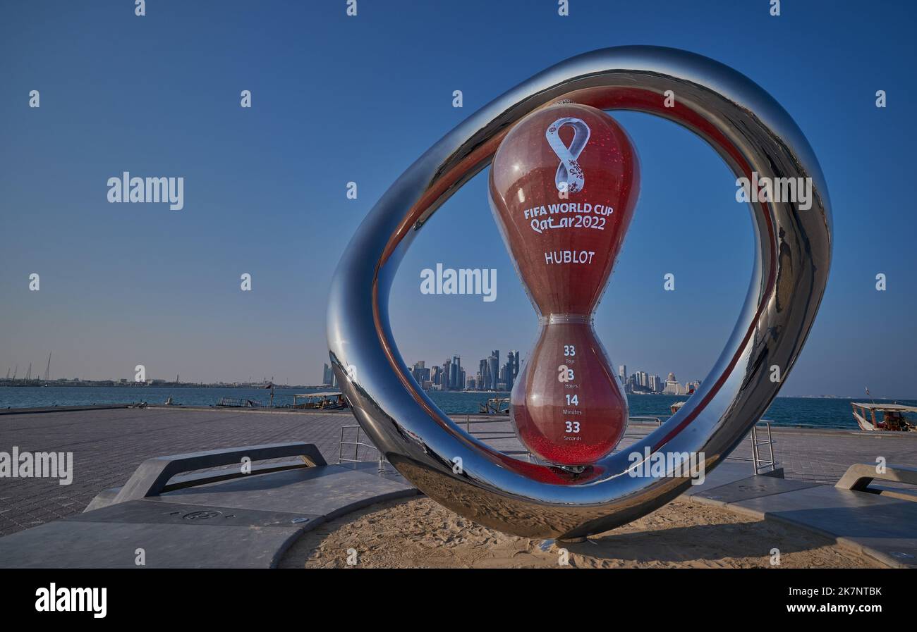 The FIFA World Cup Qatar 2022 Official Countdown Clock, powered by