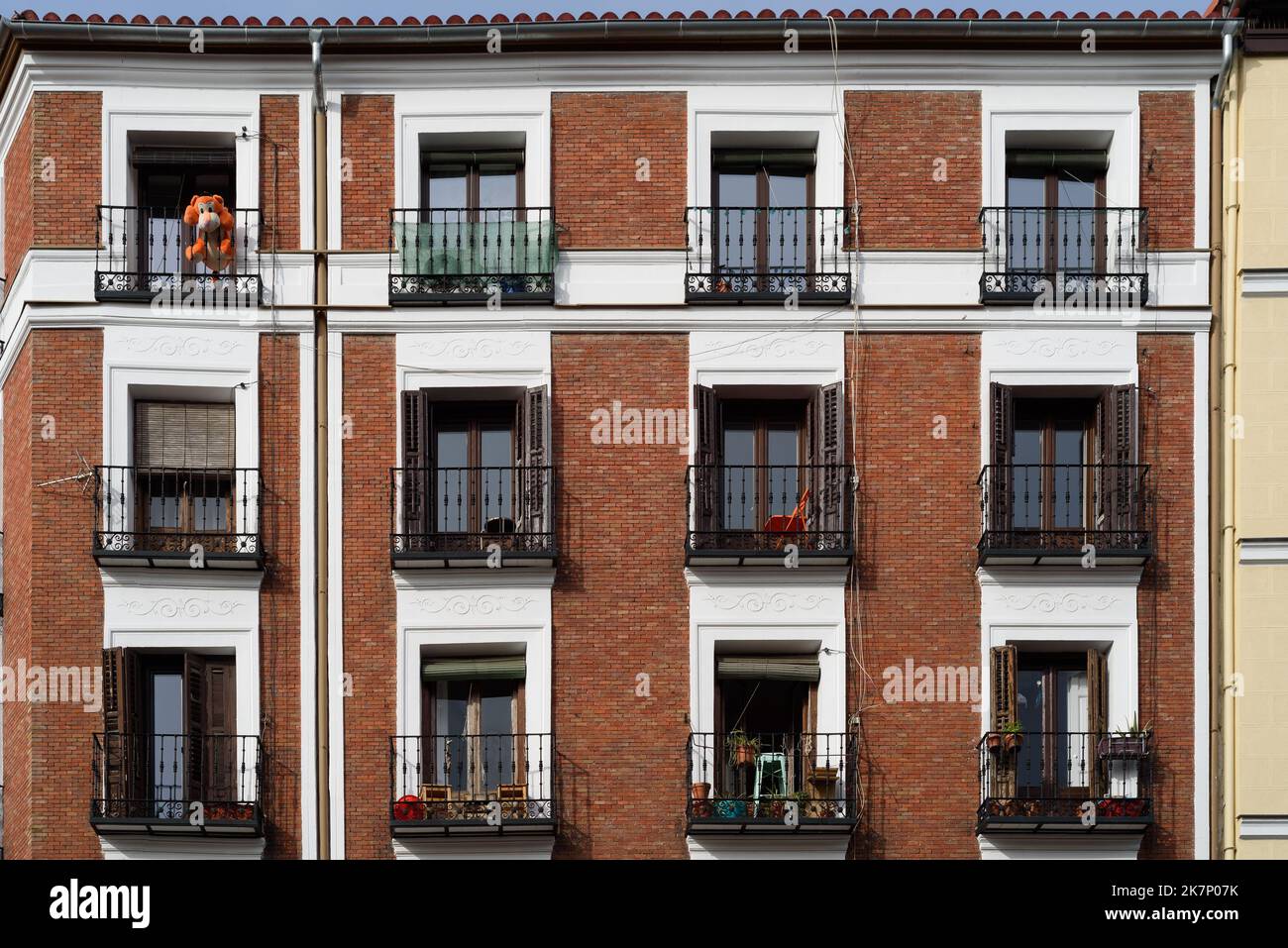 Old residential building in central Madrid. Real estate, renovation and