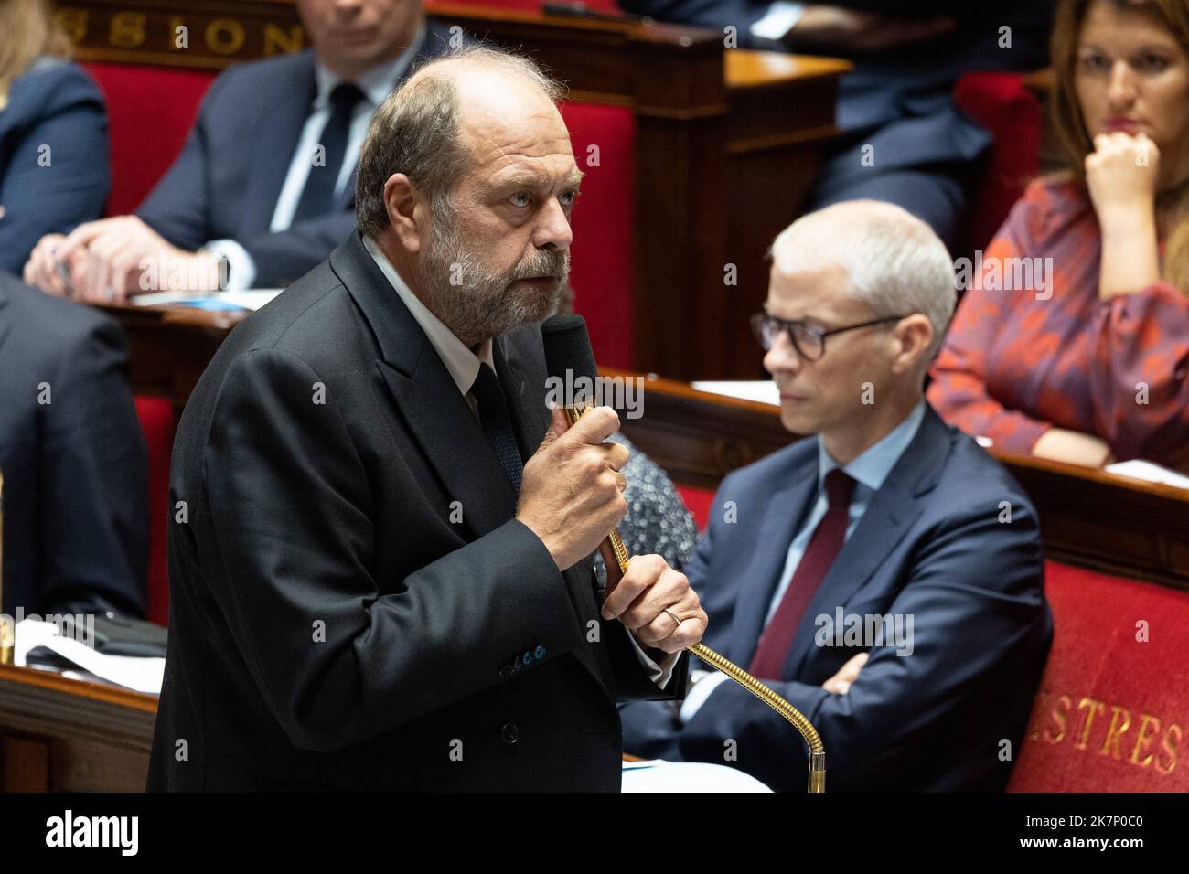 French minister of Justice Eric Dupond-Moretti speaks during a session ...