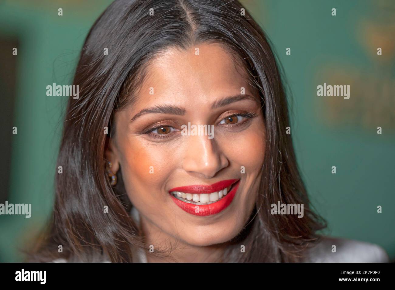 New York, United States. 17th Oct, 2022. Freida Pinto attends the God's