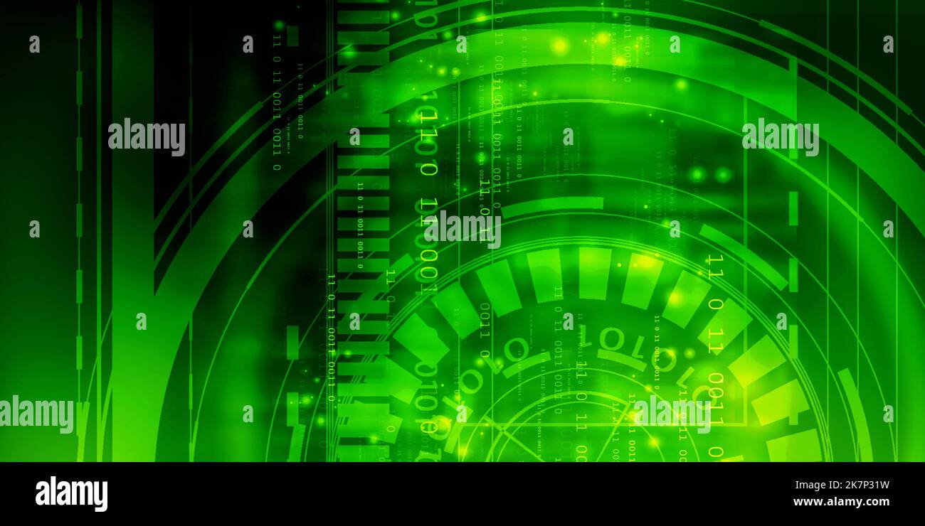 Technology 2d 2d illustration Abstract futuristic electronic circuit technology ...