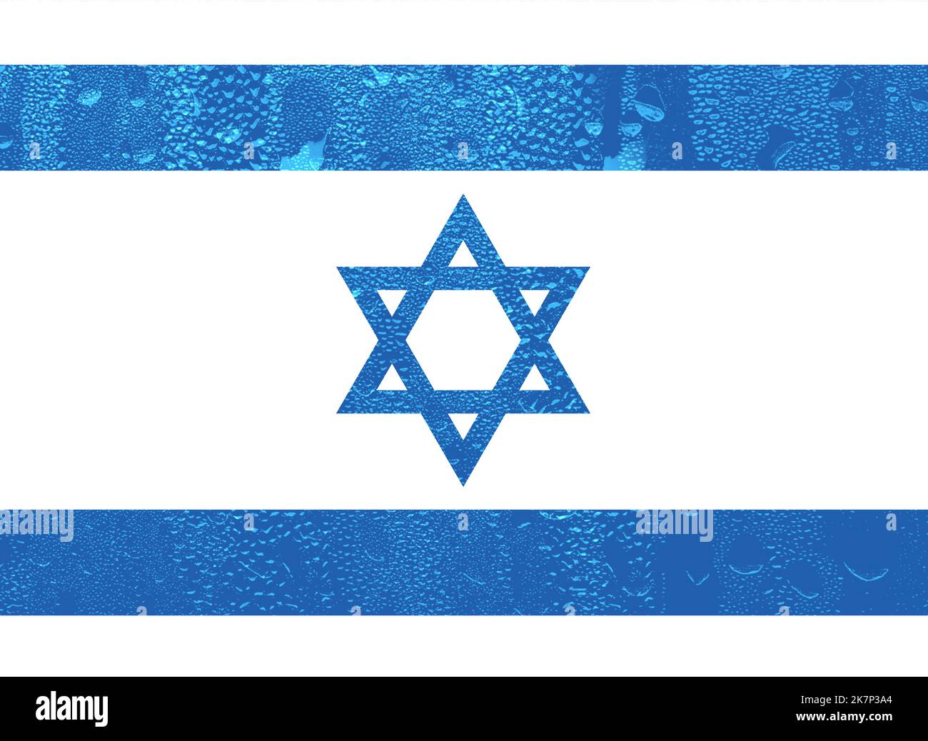 3D Flag of Israel on a glass with water drop background Stock Photo - Alamy