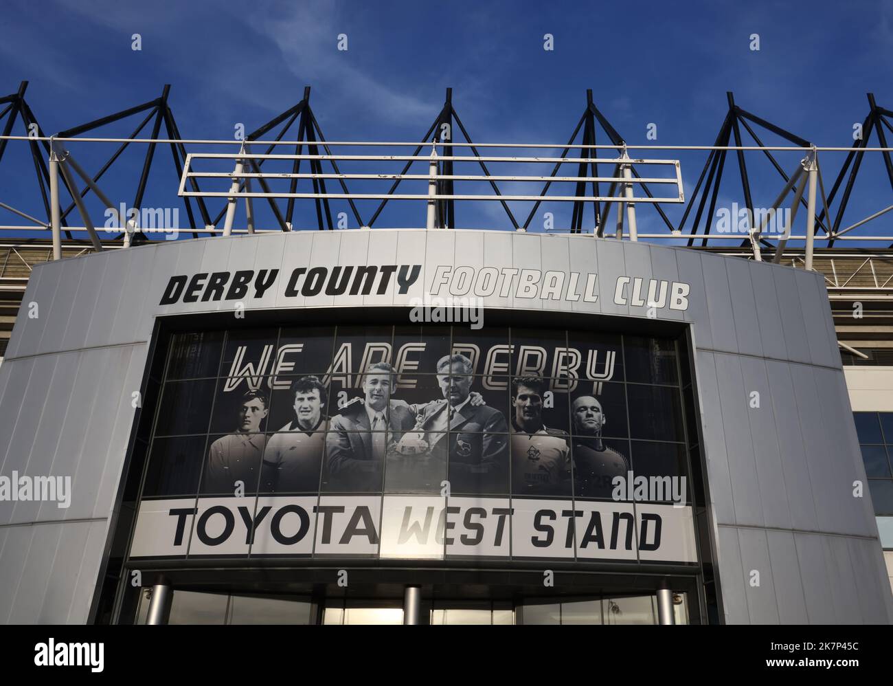 Derby, England, 18th October 2022.   A general view of the stadium before the Papa Johns Trophy match at Pride Park Stadium, Derby. Picture credit should read: Darren Staples / Sportimage Stock Photo