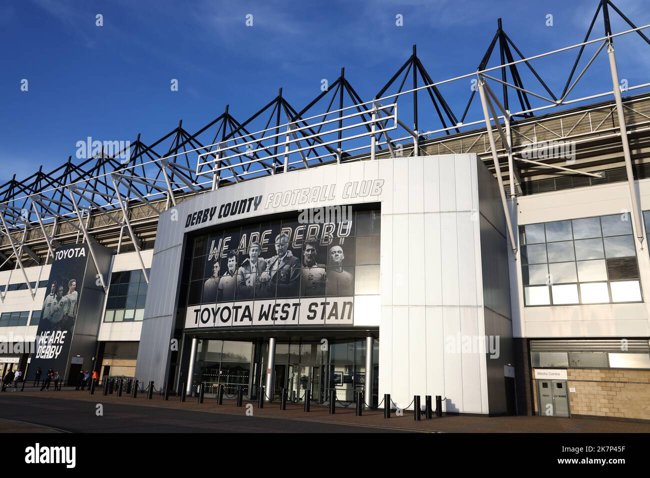 Derby, England, 18th October 2022.   A general view of the stadium before the Papa Johns Trophy match at Pride Park Stadium, Derby. Picture credit should read: Darren Staples / Sportimage Stock Photo
